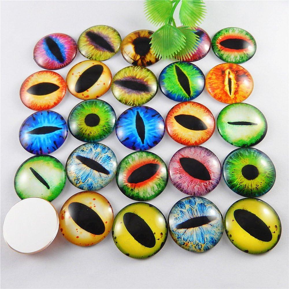Cabochones de Vidrio 30mm Julie Wang 20 Piezas Ojos Dragón
