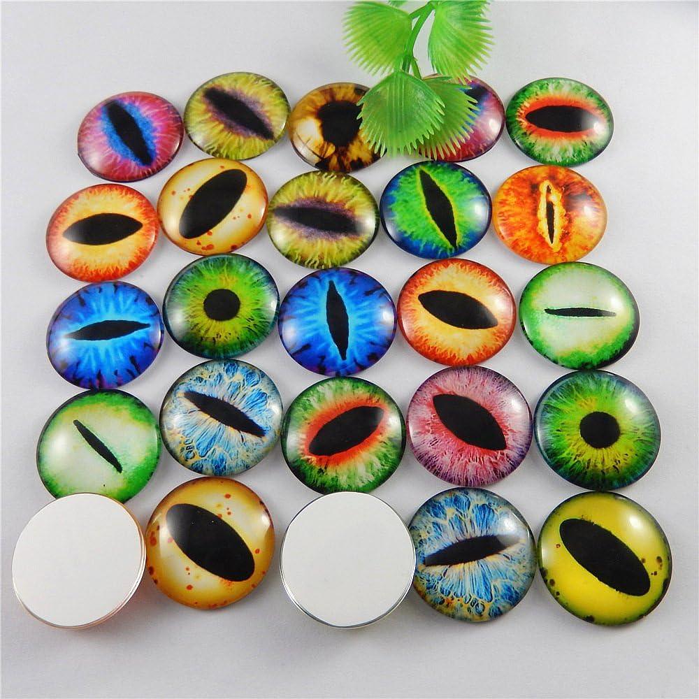 Cabochones de Vidrio 30mm Julie Wang 20 Piezas Ojos Dragón