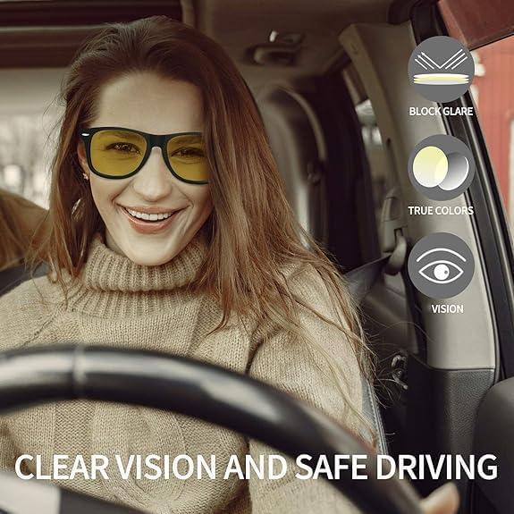 Gafas de sol KANASTAL UV400 diseño retro amarillas