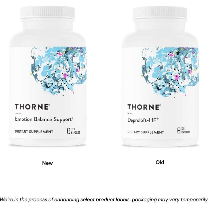 Suplemento Emocional Thorne - 120 Cápsulas para Estrés