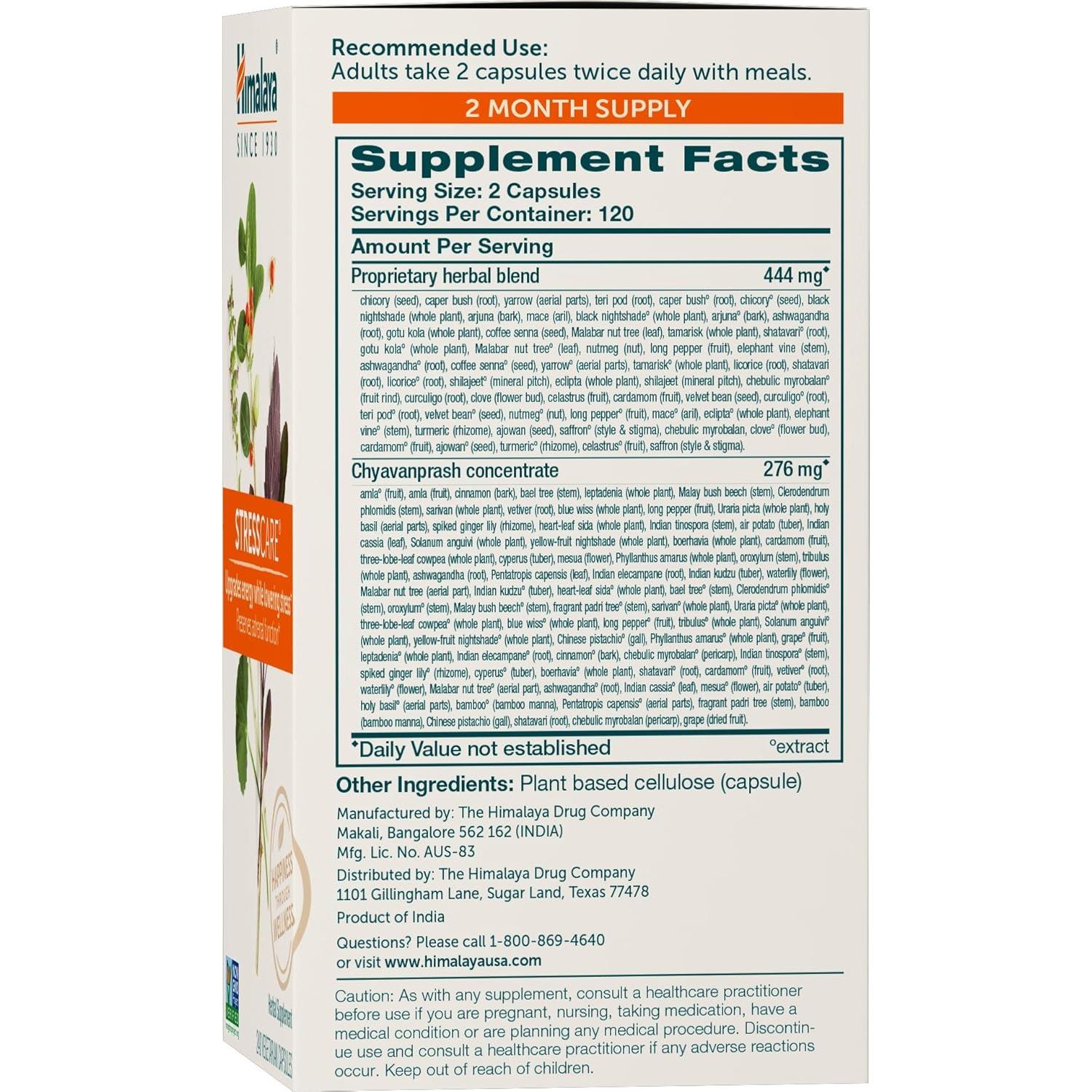 Suplemento Herbal Himalaya StressCare 240 Cápsulas