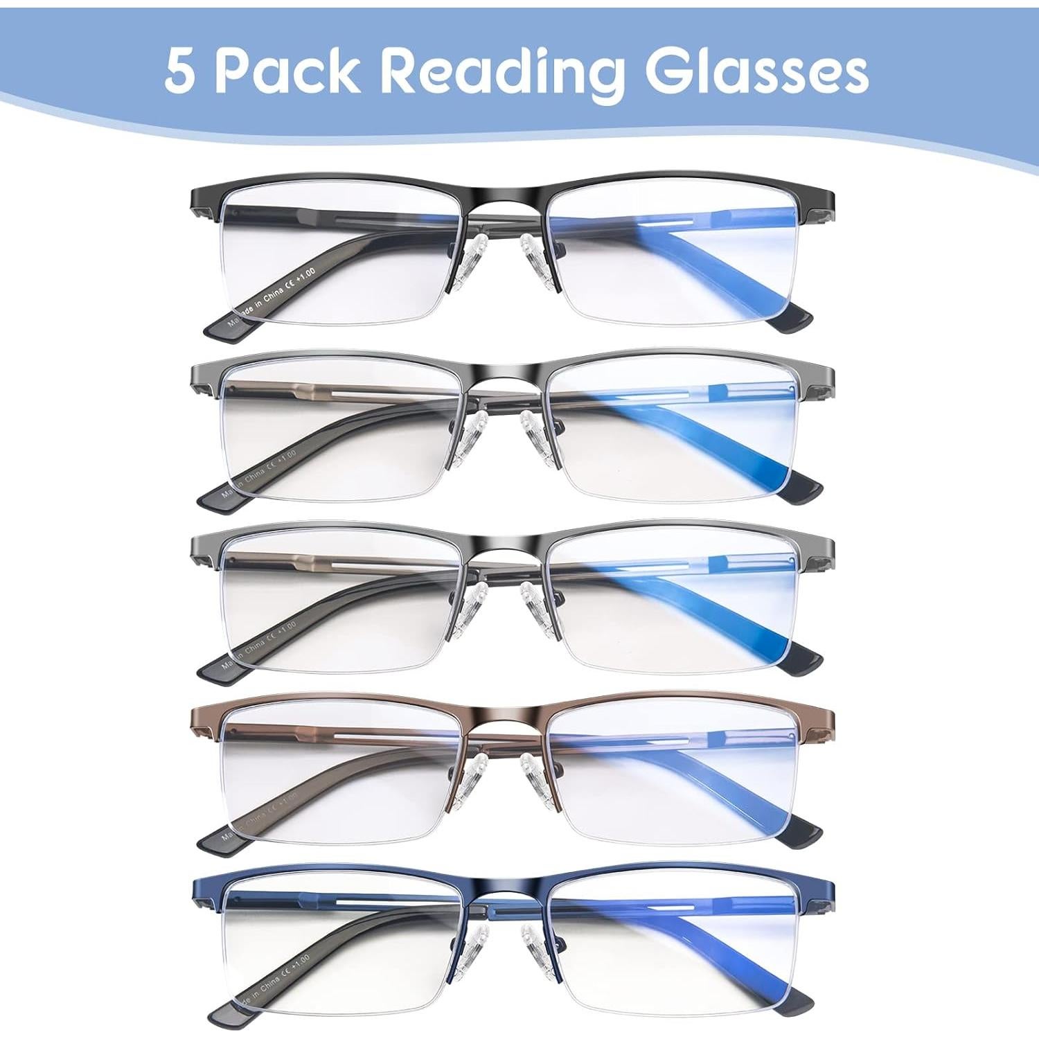 Gafas de lectura KONHAGO 5 colores luz azul 2.0x