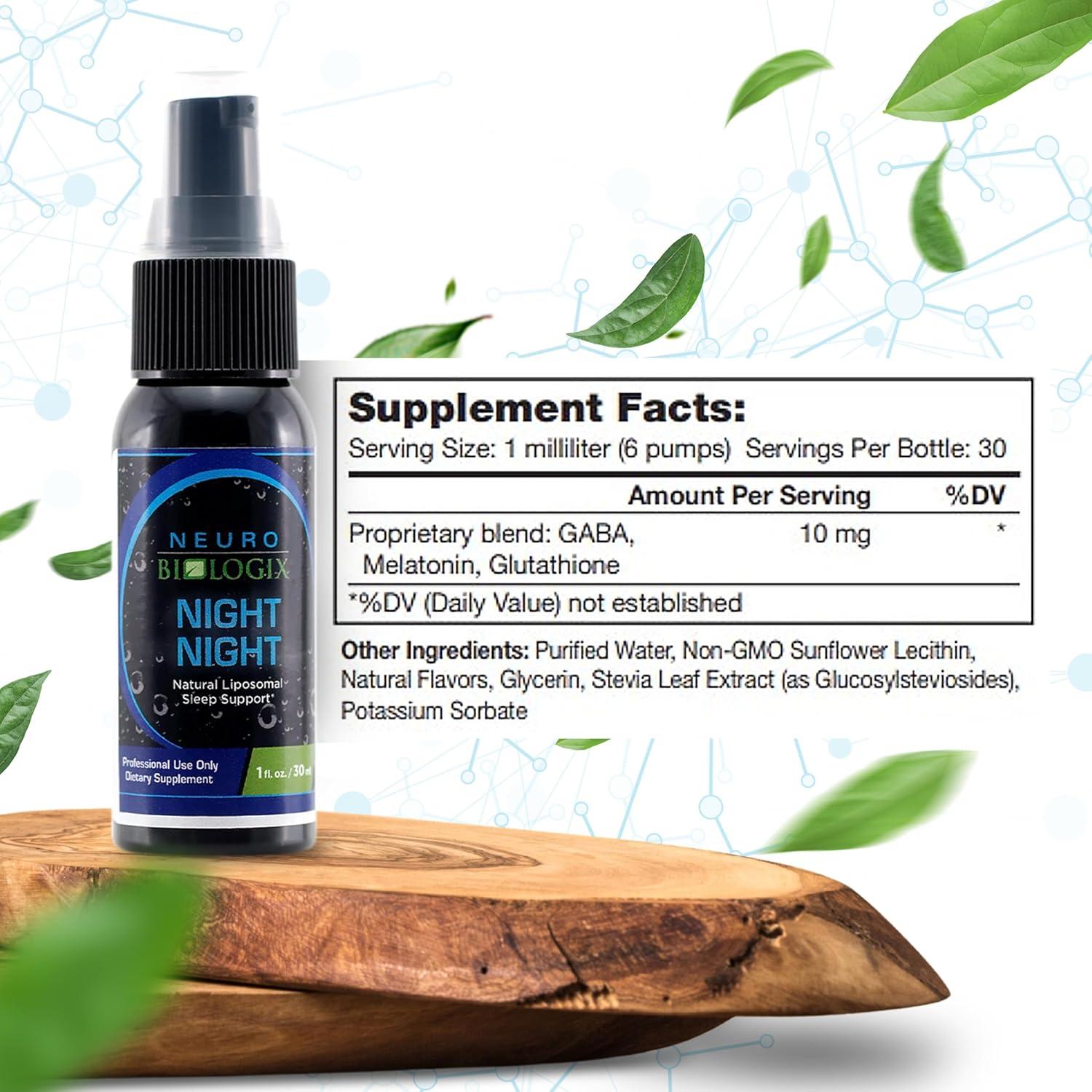 Spray Liposomal de Sueño Neurobiologix con Melatonina y GABA - 30 Porciones