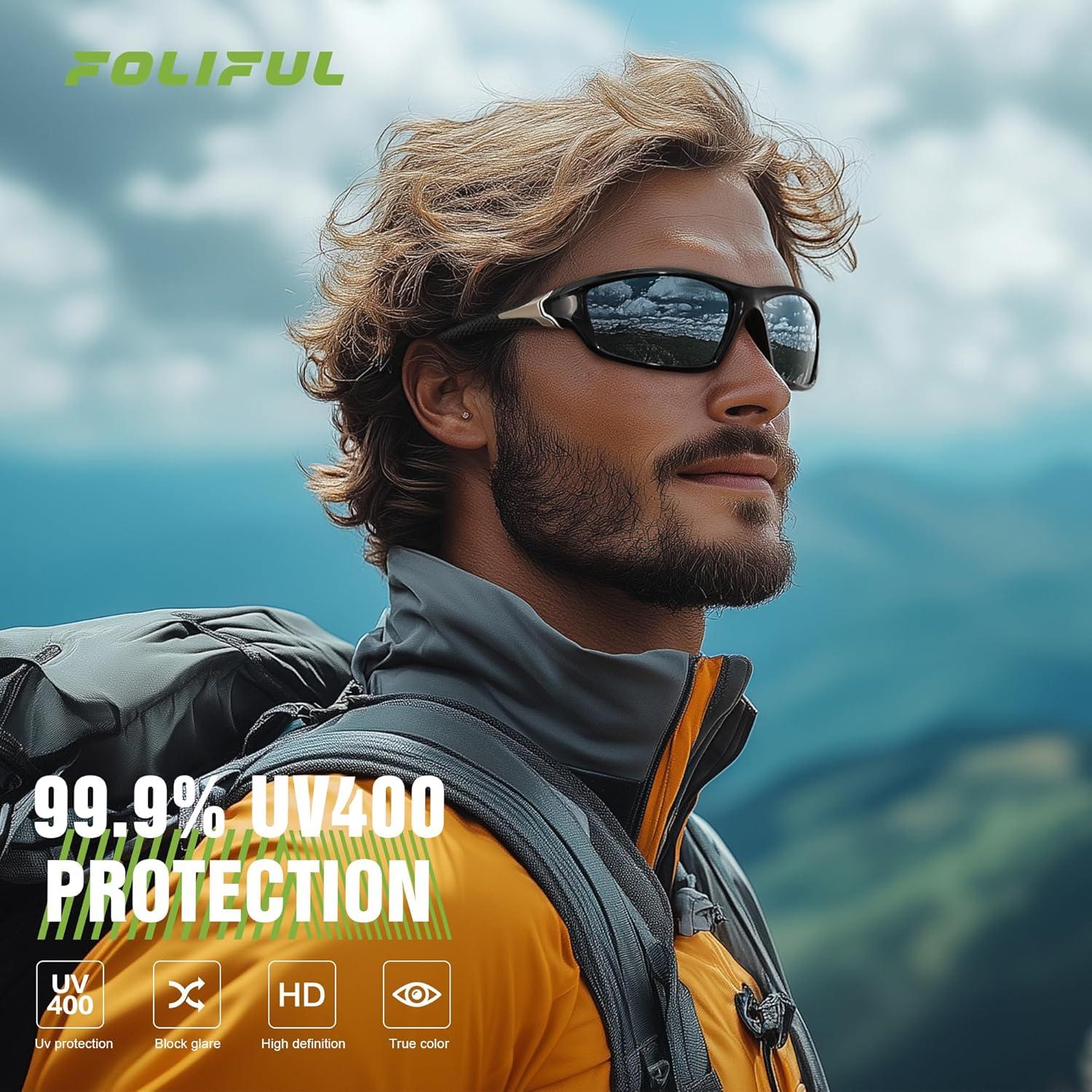 Paquete de 3 Gafas de Sol Polarizadas UV400 para Hombres