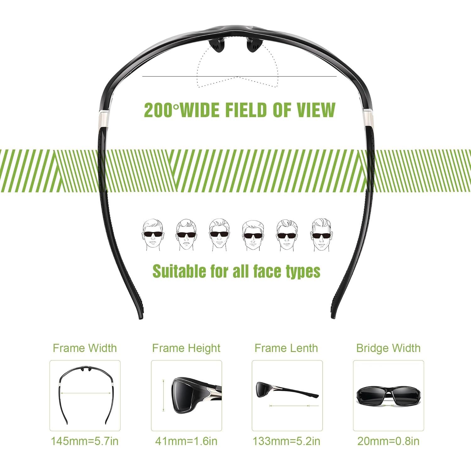 Paquete de 3 Gafas de Sol Polarizadas UV400 para Hombres