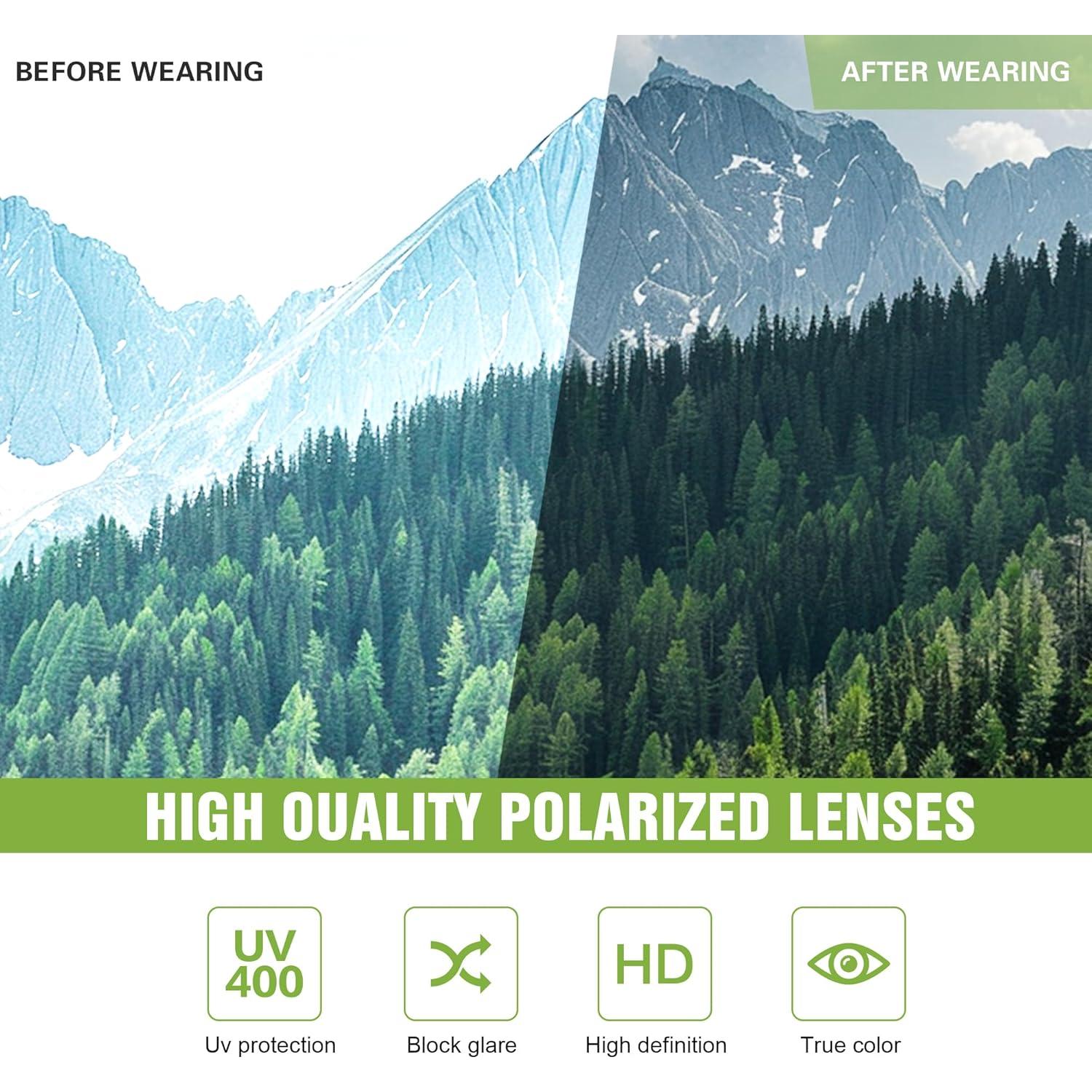 Paquete de 3 Gafas de Sol Polarizadas UV400 para Hombres