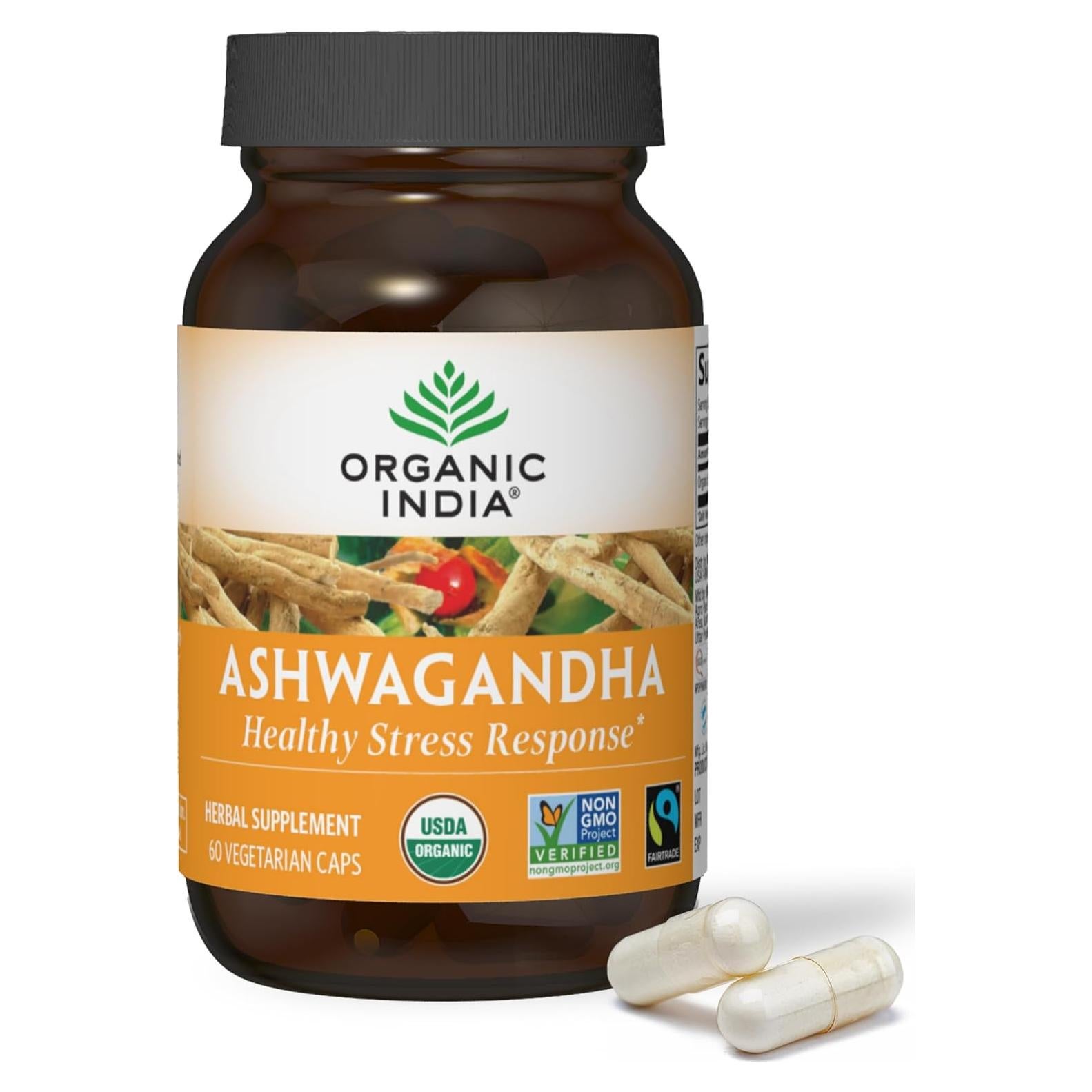 Cápsulas de Ashwagandha ORGANIC INDIA - 60 Veganas Sin Gluten
