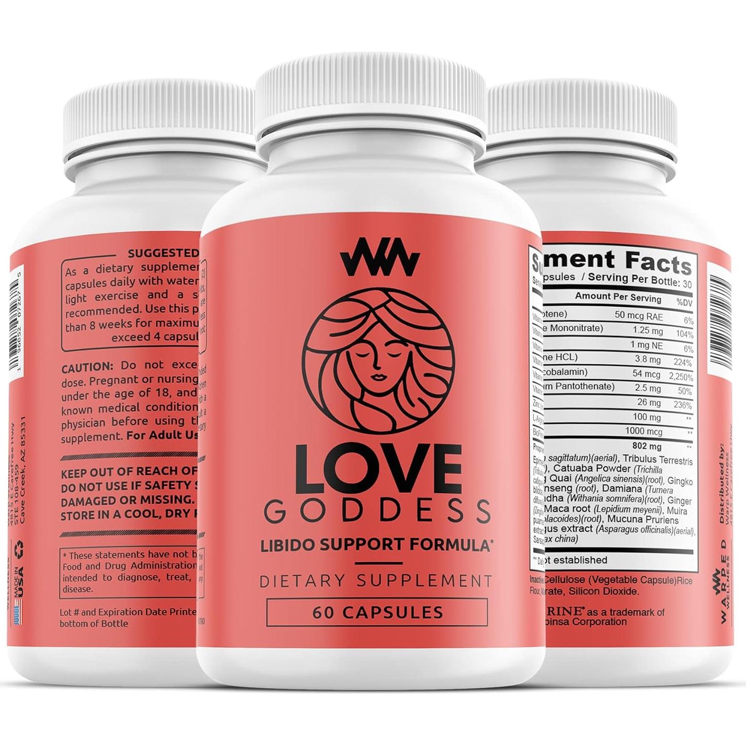 Suplemento Libido Femenina Diosa del Amor Warped Wellness 70g