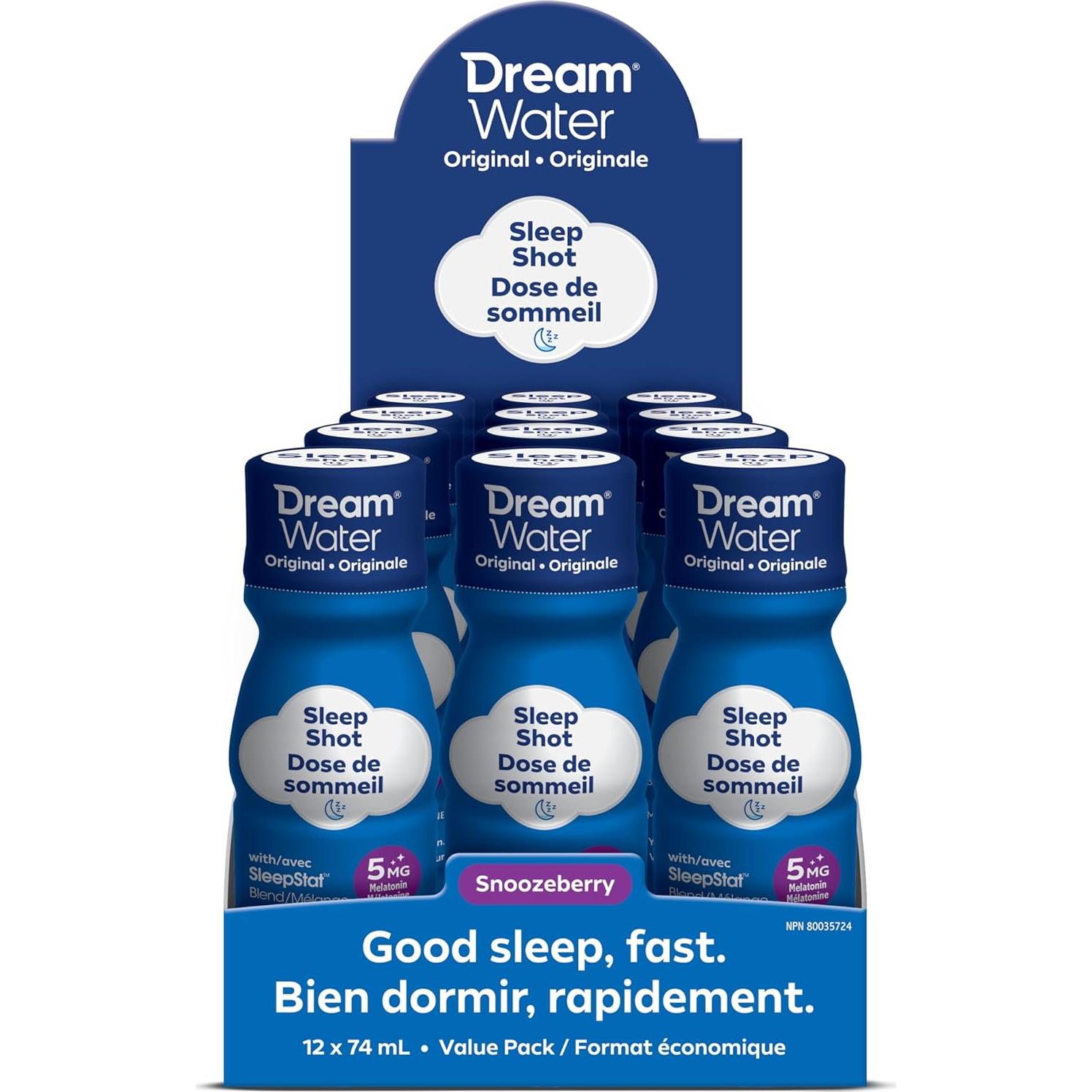 Suplemento para Dormir Dream Water Snoozeberry 12 Disparos