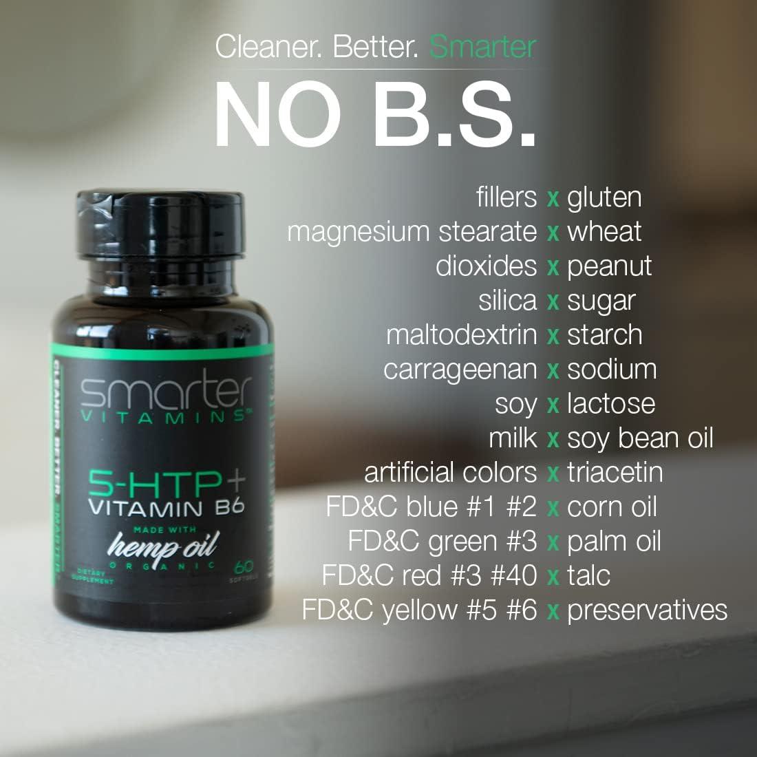 Suplemento 5-HTP 200mg + Vitamina B6 Smarter 60 gelatinas