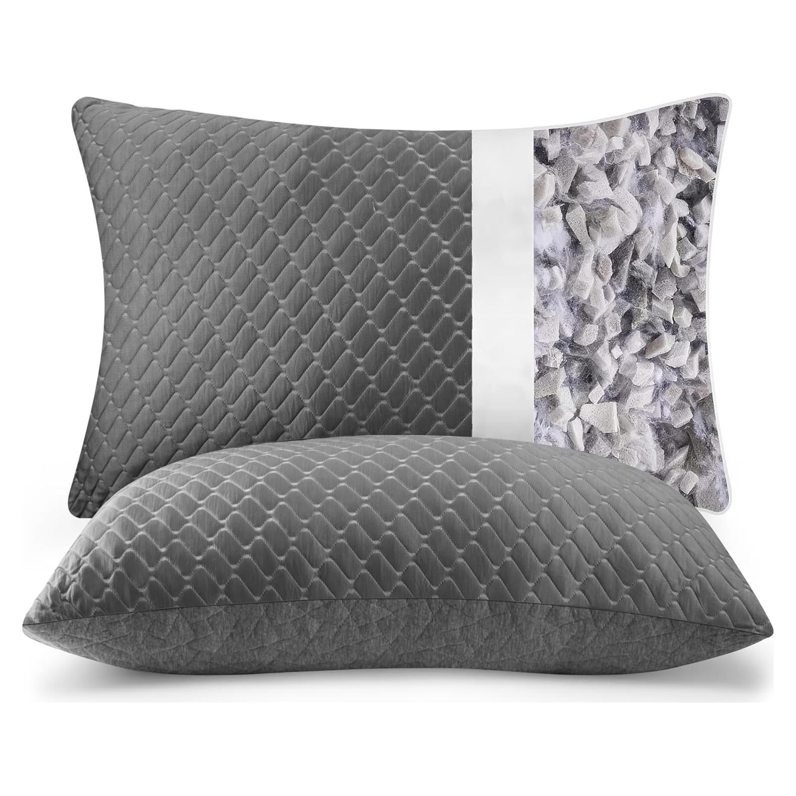 Juego de 2 almohadas viscoelásticas Dormirpilow gris 66x50 cm