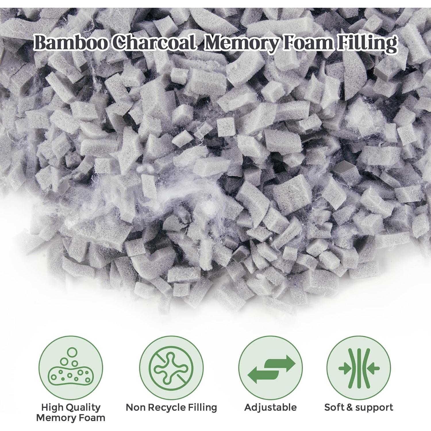 Juego de 2 almohadas viscoelásticas Dormirpilow gris 66x50 cm