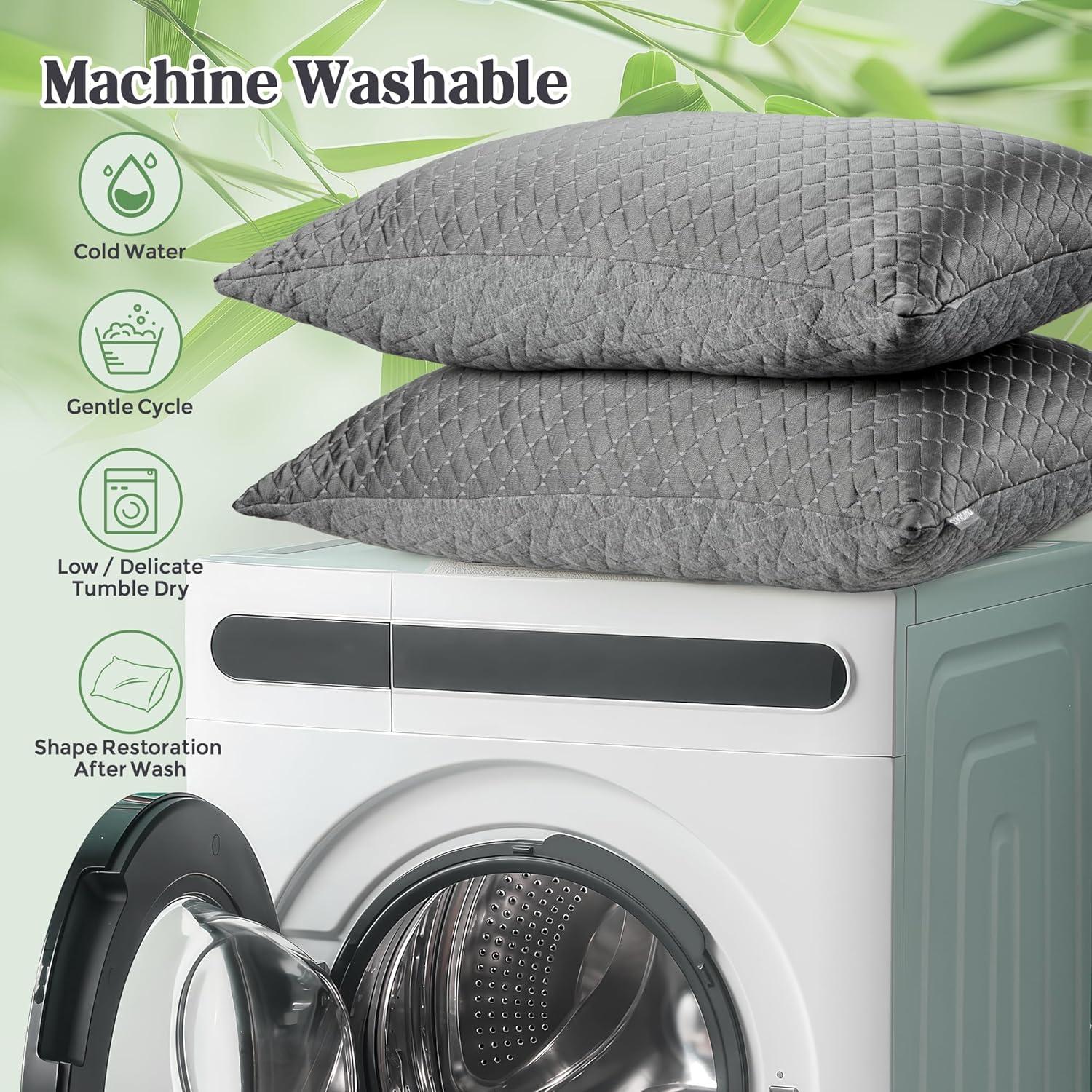 Juego de 2 almohadas viscoelásticas Dormirpilow gris 66x50 cm