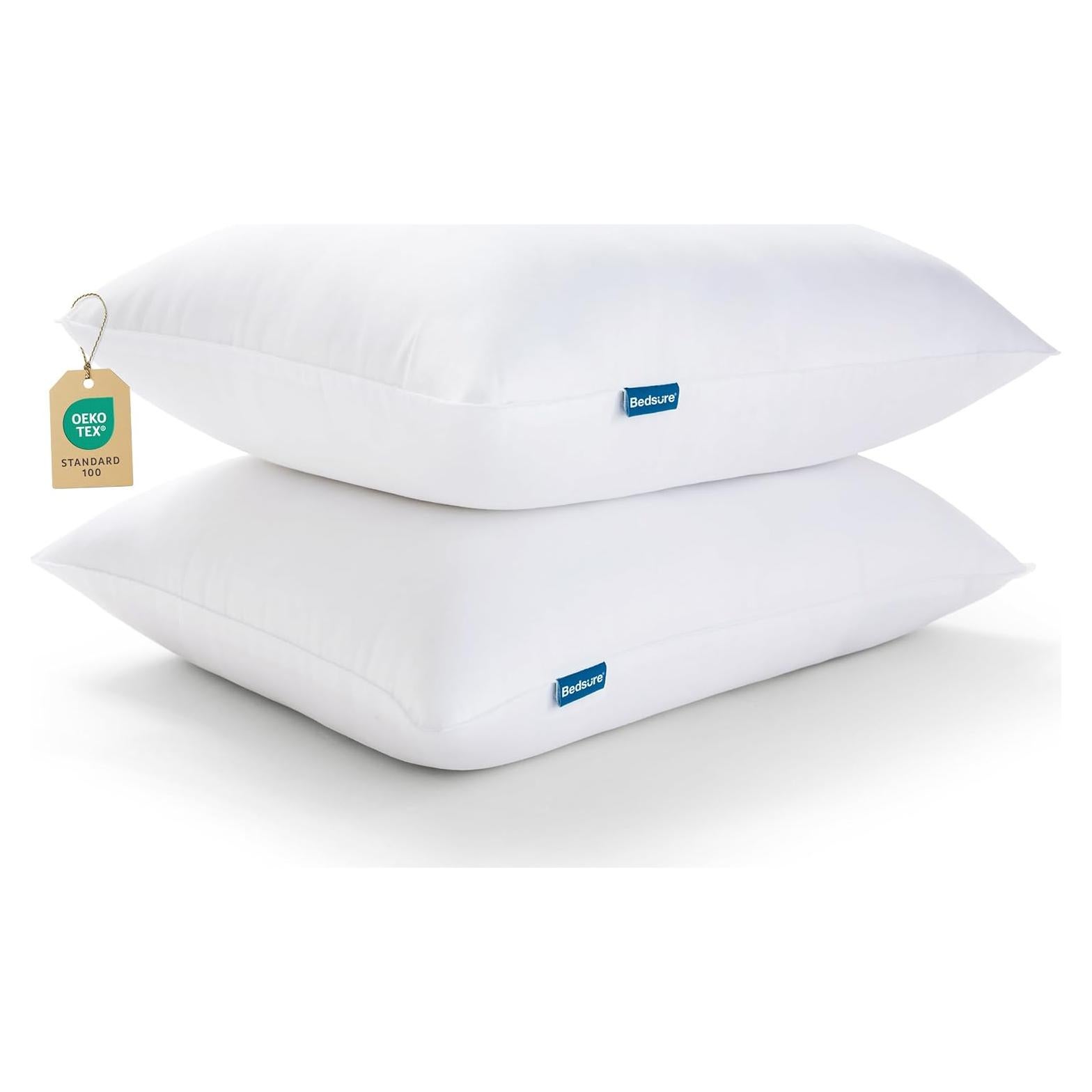 Juego de 2 Almohadas Queen Bedsure Suaves y Esponjosas