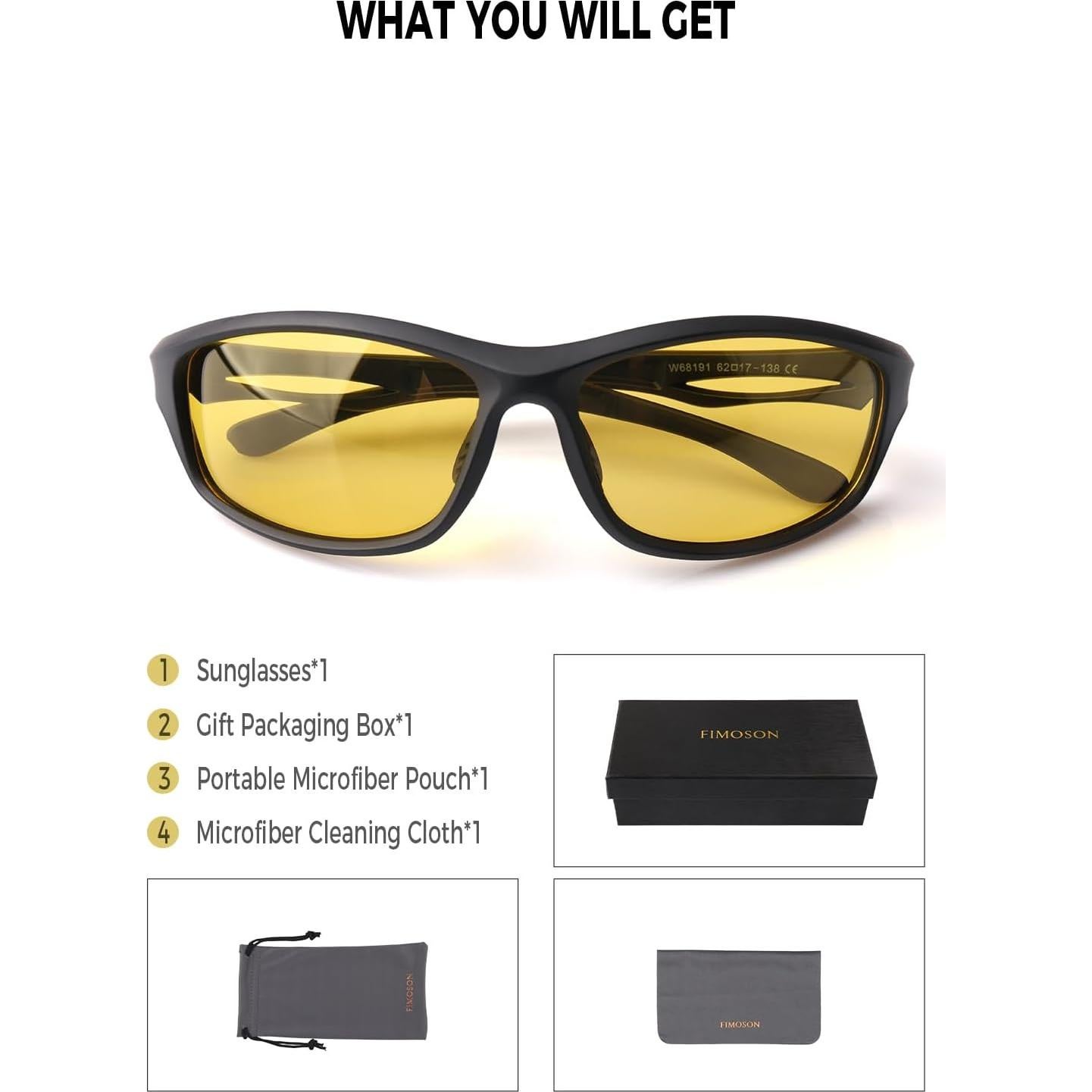 Gafas FIMOSON Ys002-1 Antirreflejo para Conducir de Noche