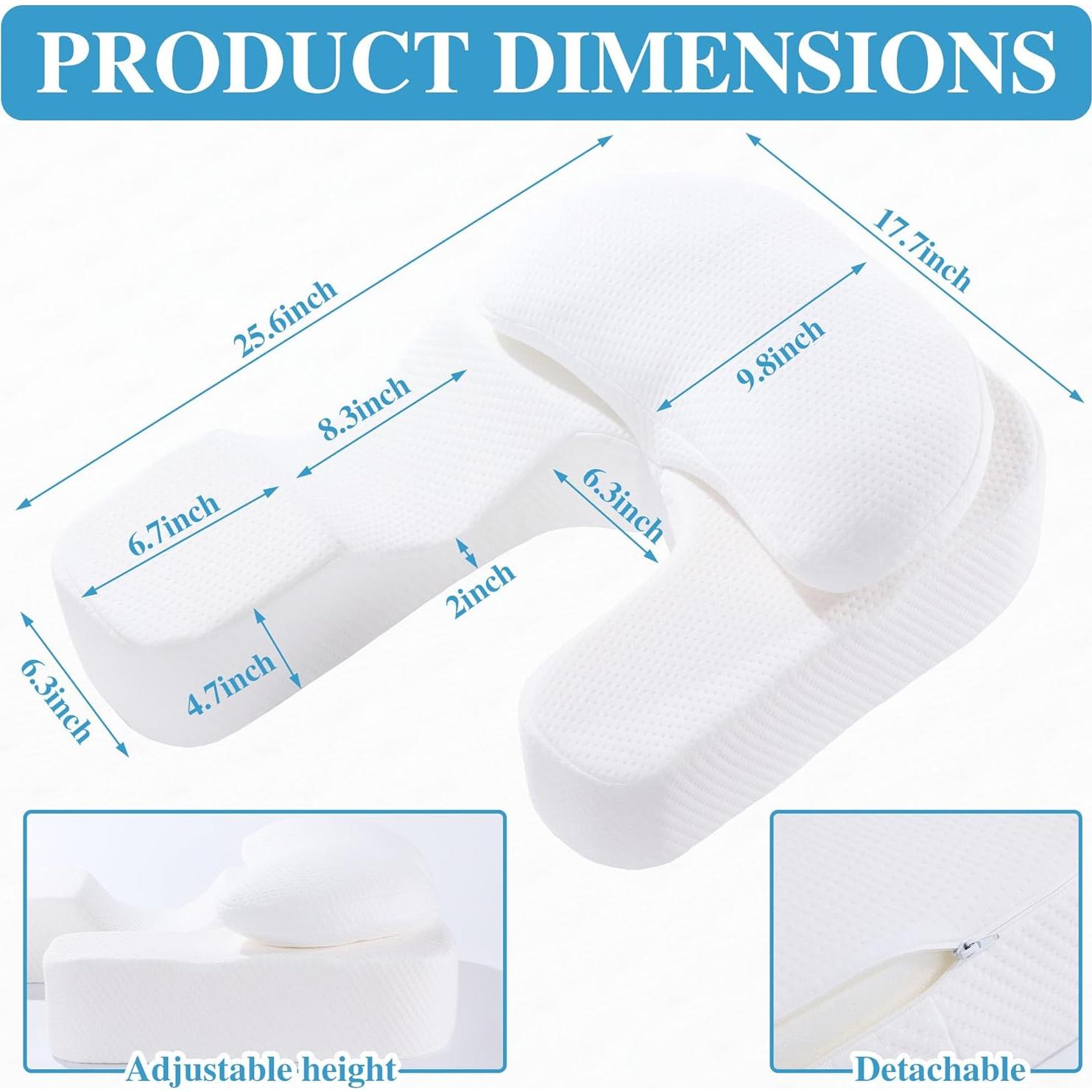 Cojín para Dormir de Lado ROYALAY con Agujero para el Brazo