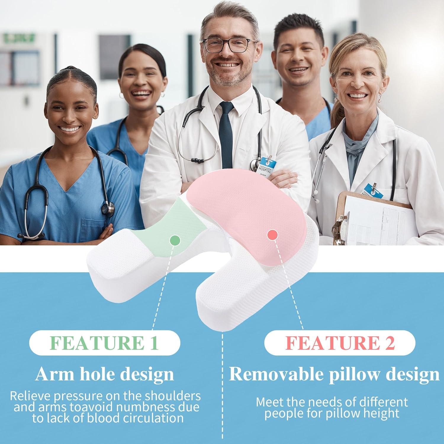 Cojín para Dormir de Lado ROYALAY con Agujero para el Brazo