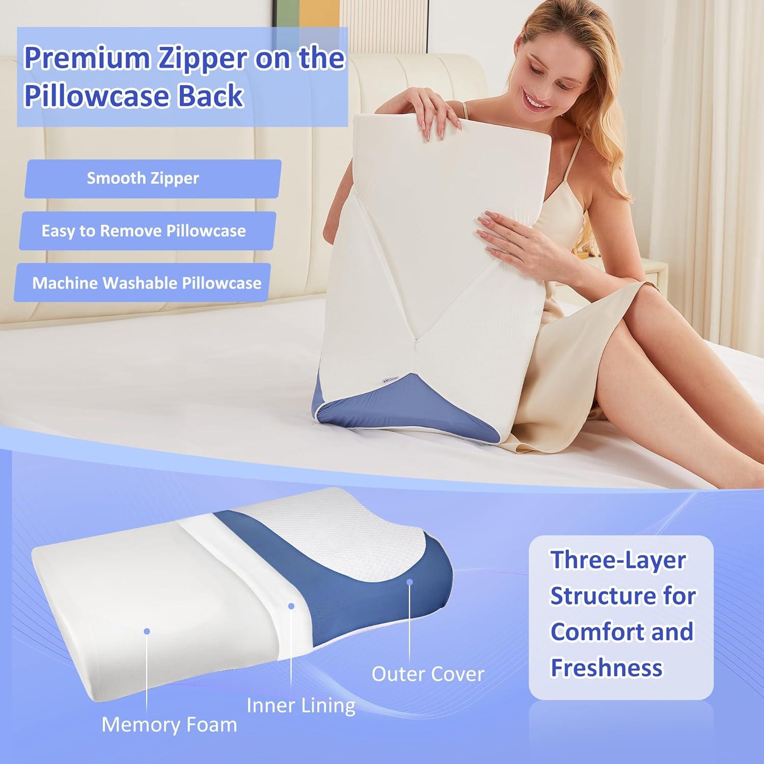 Almohada cervical PACJOY espuma viscoelástica 8.6 cm