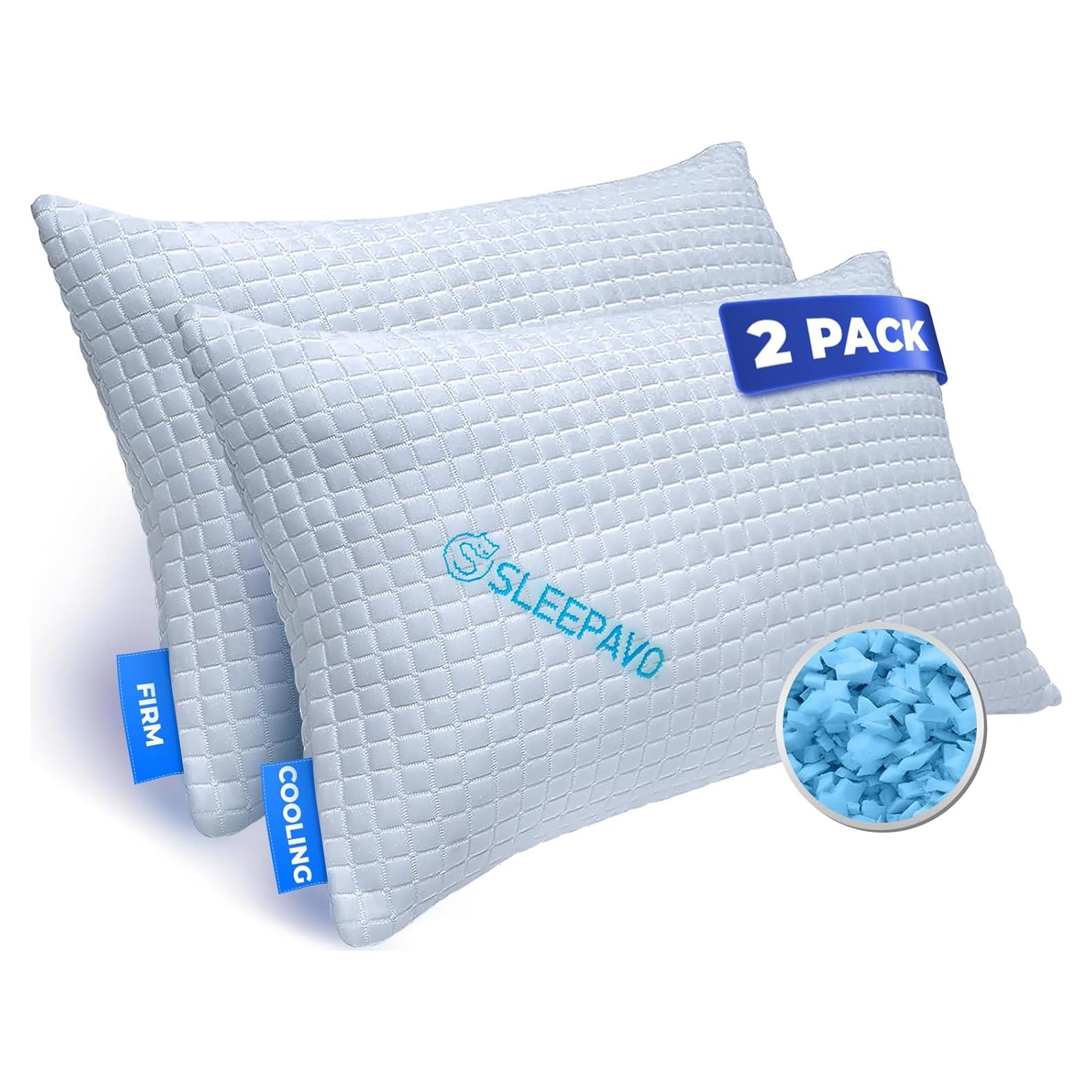 Juego de 2 almohadas viscoelásticas Sleepavo tamaño queen