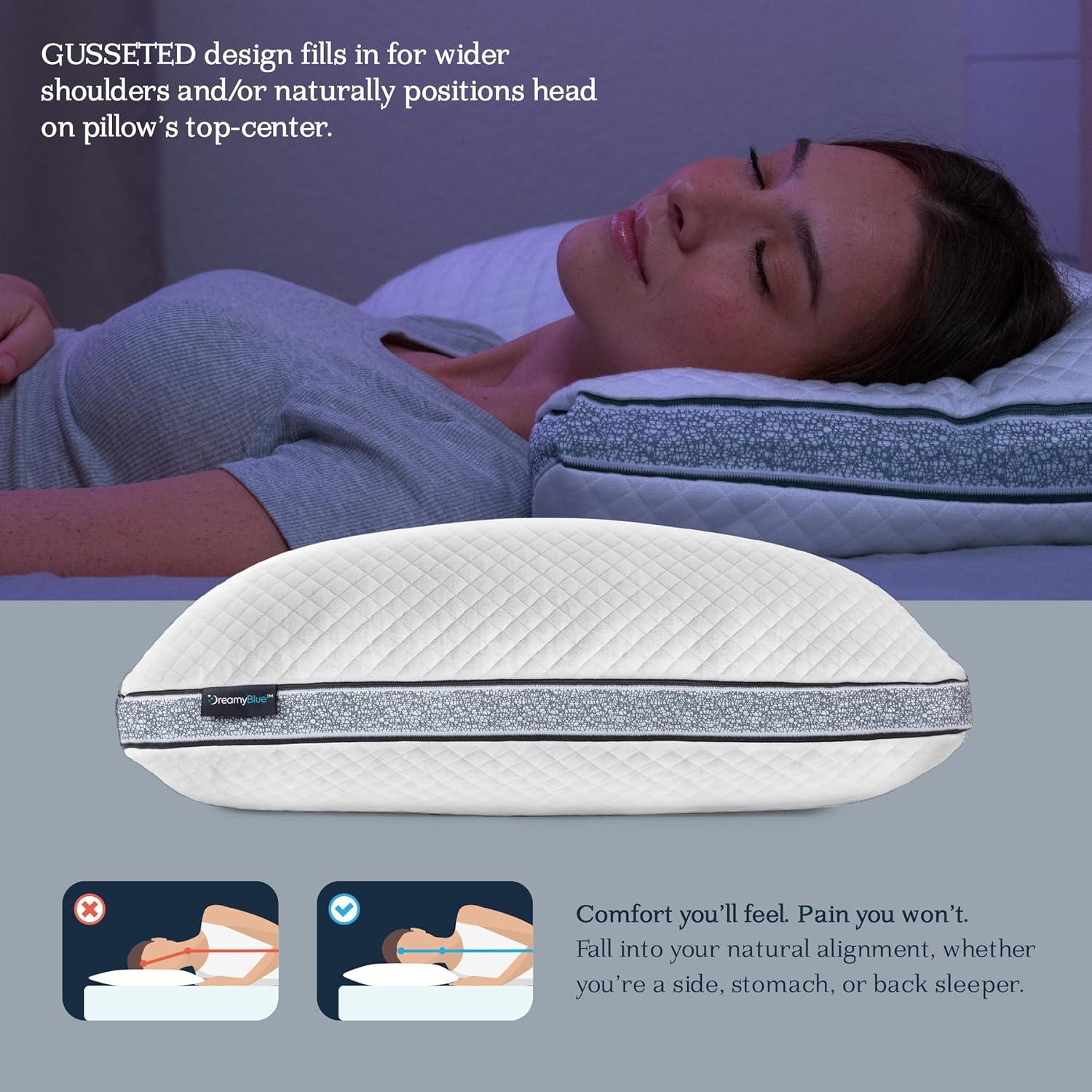 Almohada DreamyBlue Zafiro Queen Ajustable Viscoelástica