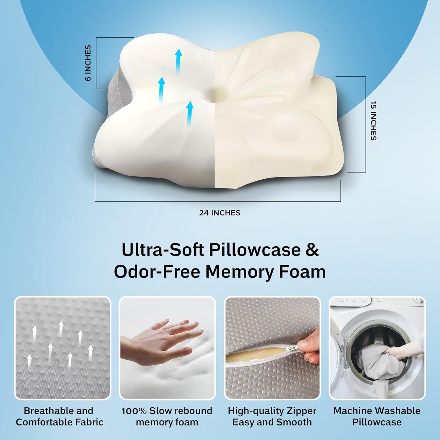 Almohada Cervical EcoNour Espuma con Memoria 38x61 cm