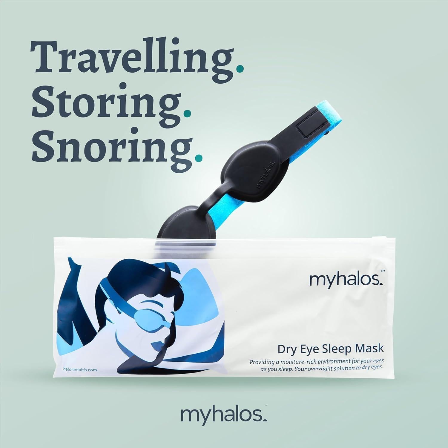 Gafas de Humedad MyHalos para Ojos Secos - Máscara Reutilizable