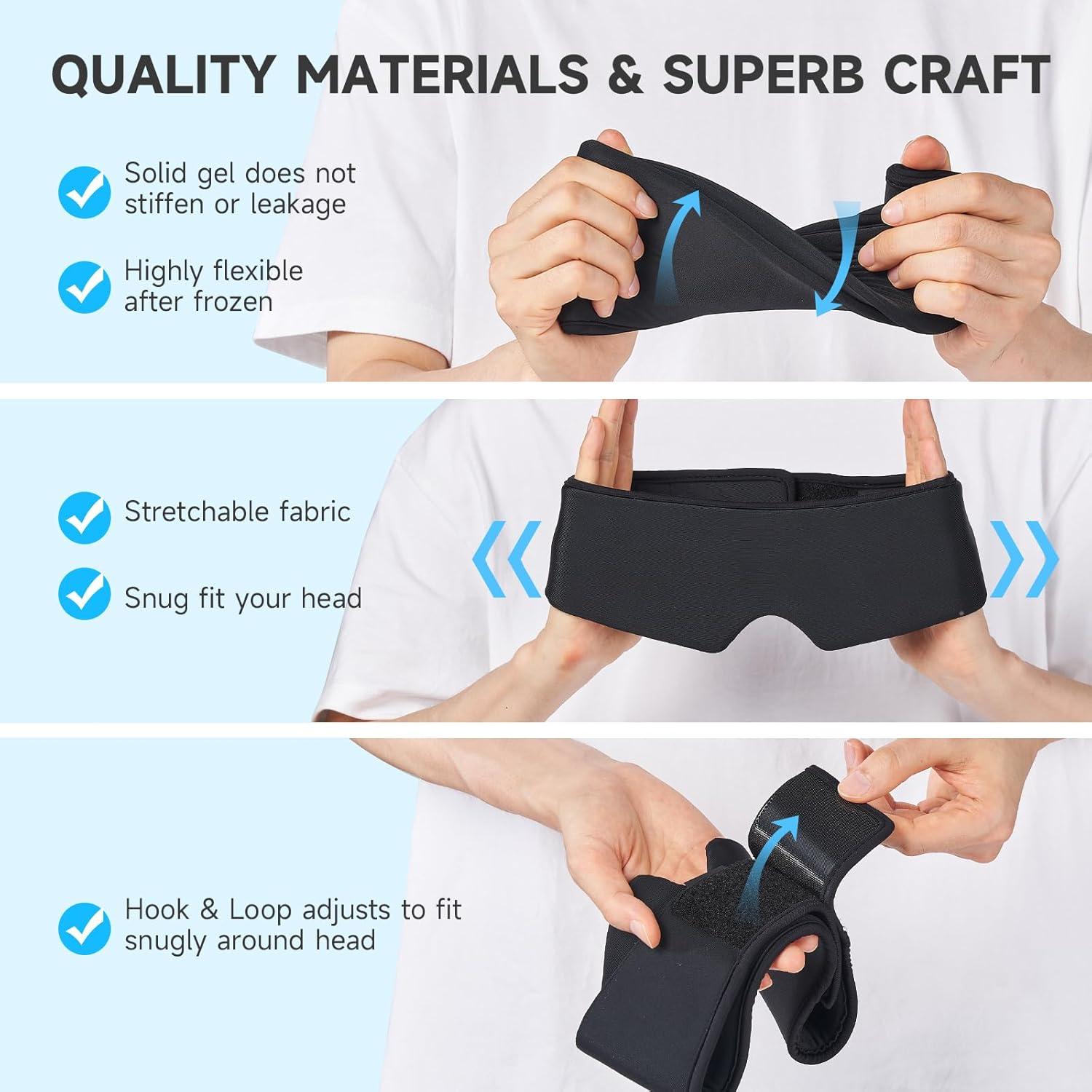 Máscara de Sueño Refrigerante Umisleep Negra 62x11cm