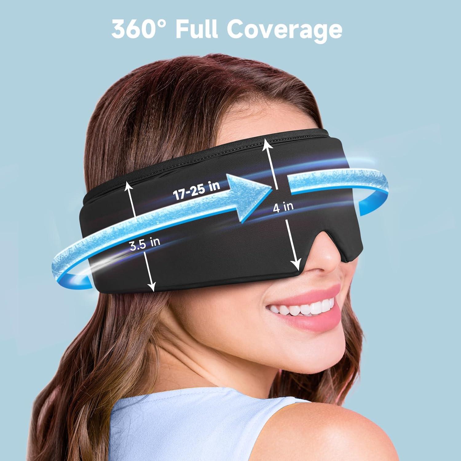 Máscara de Sueño Refrigerante Umisleep Negra 62x11cm