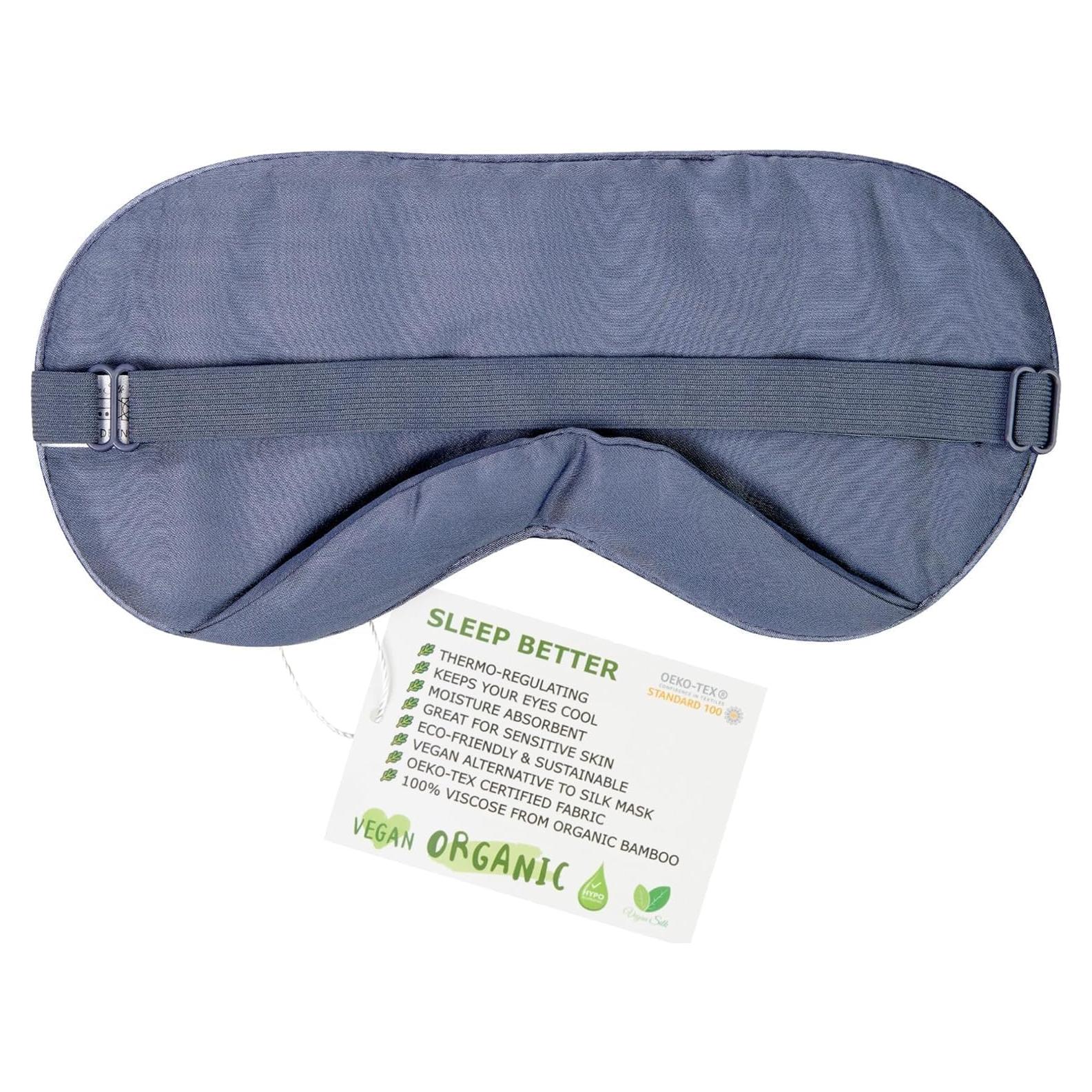 Máscara de Sueño Viscosa de Bambú 100% Gris Marino - 1 Unidad