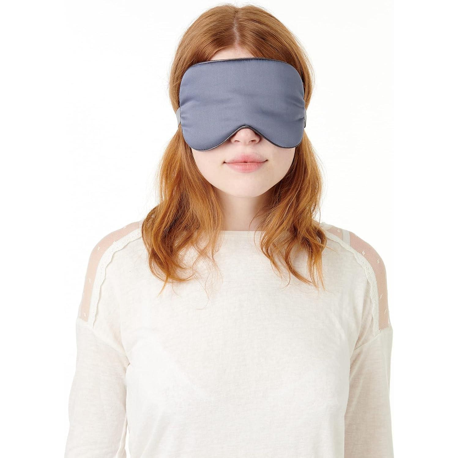 Máscara de Sueño Viscosa de Bambú 100% Gris Marino - 1 Unidad