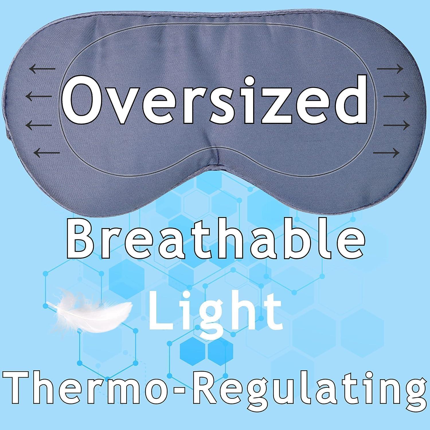 Máscara de Sueño Viscosa de Bambú 100% Gris Marino - 1 Unidad