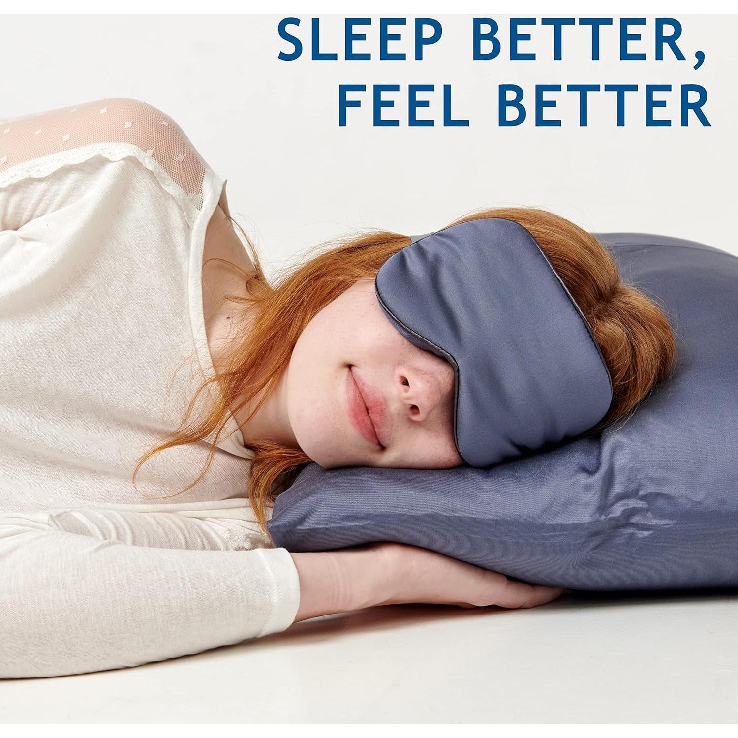 Máscara de Sueño Viscosa de Bambú 100% Gris Marino - 1 Unidad