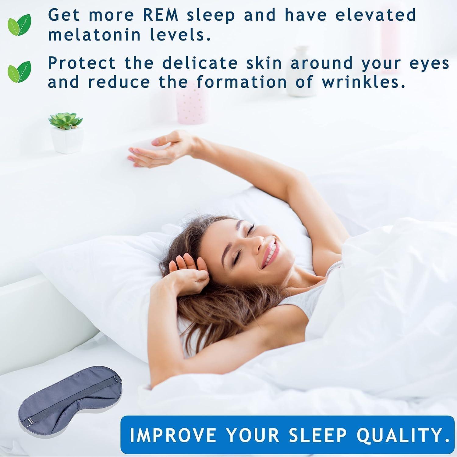 Máscara de Sueño Viscosa de Bambú 100% Gris Marino - 1 Unidad