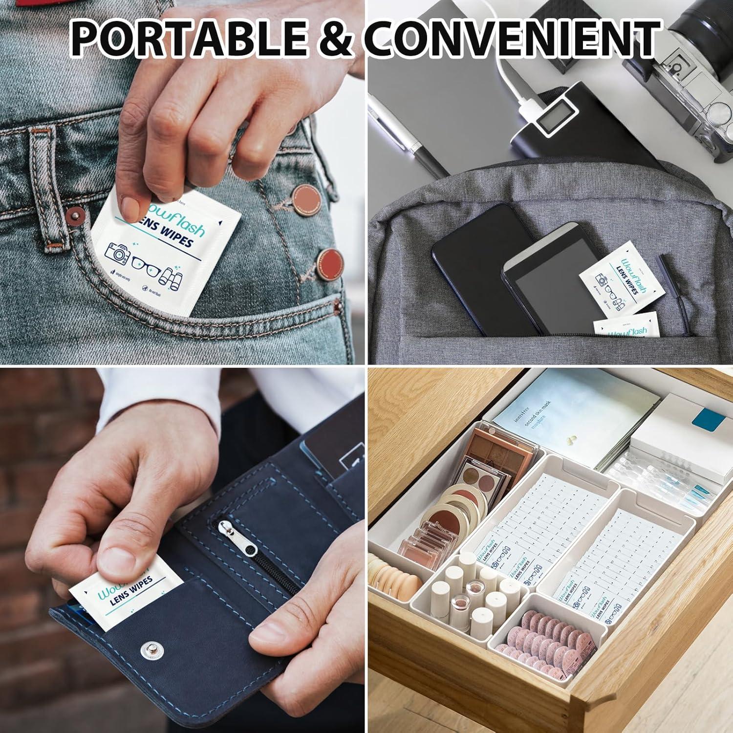 Toallitas de Limpieza Wowflash 200 Unidades para Lentes