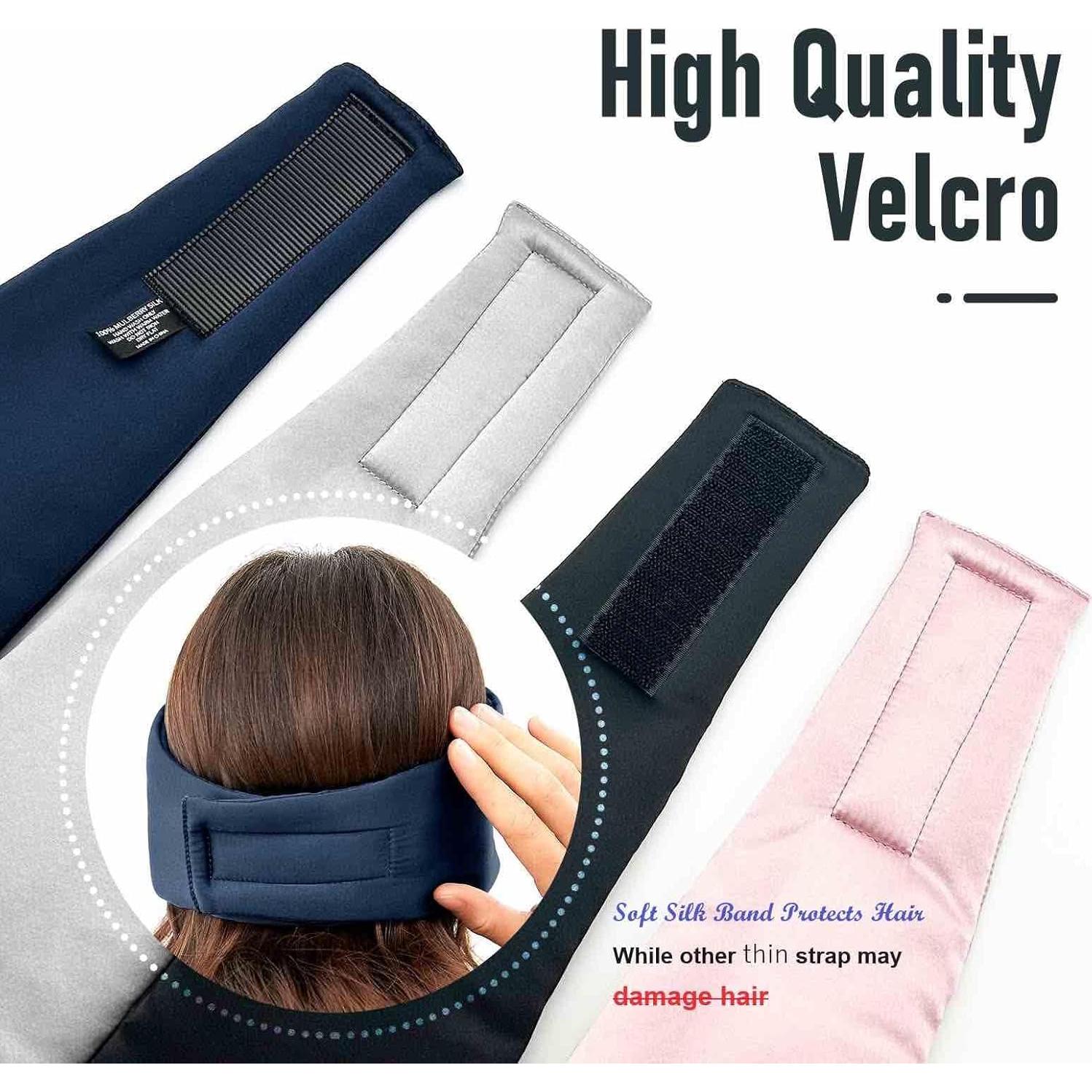 Máscara de Sueño de Seda Natural SOLZEK Azul Marino