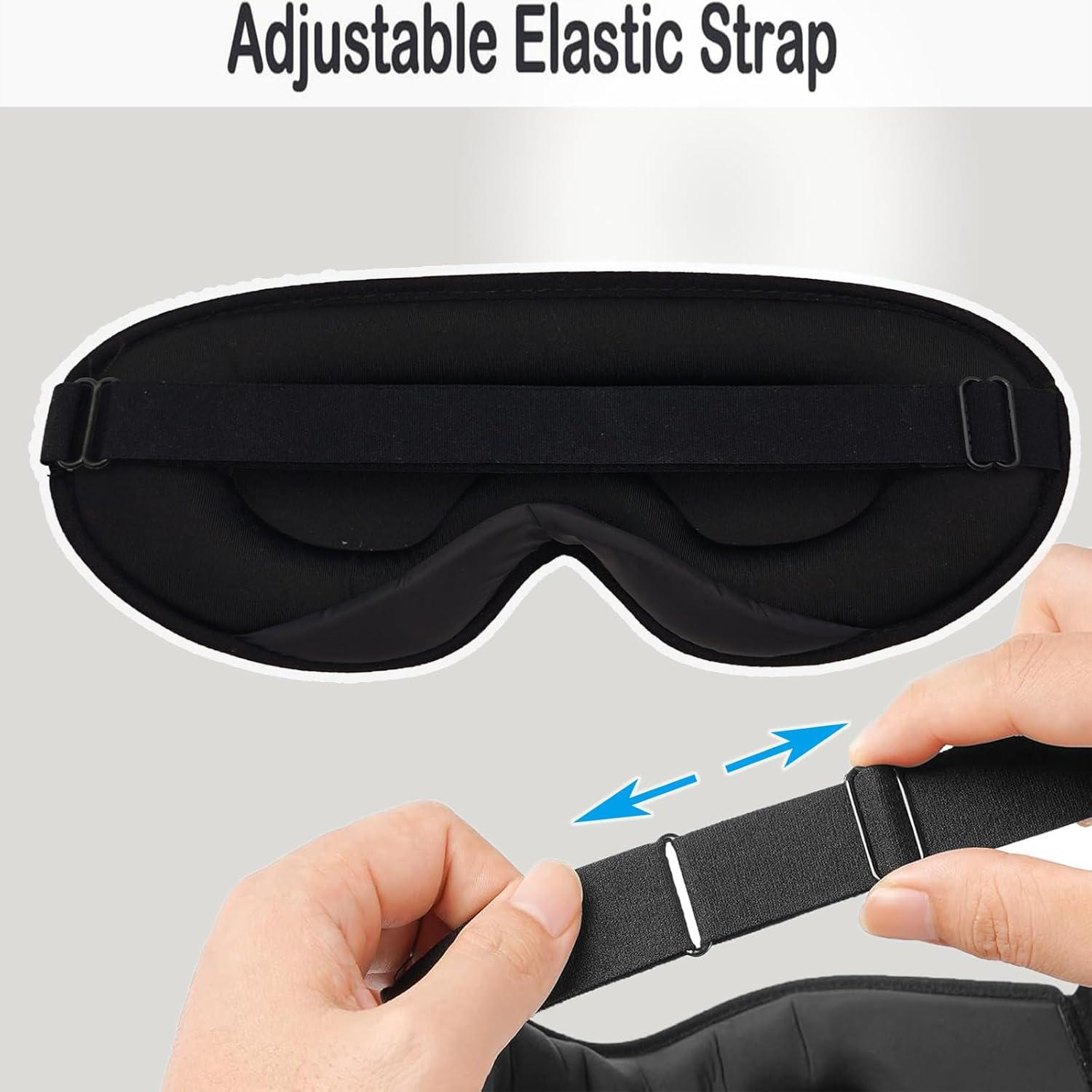 Máscara de Sueño 3D KUKUGO Ajustable Bloqueadora de Luz