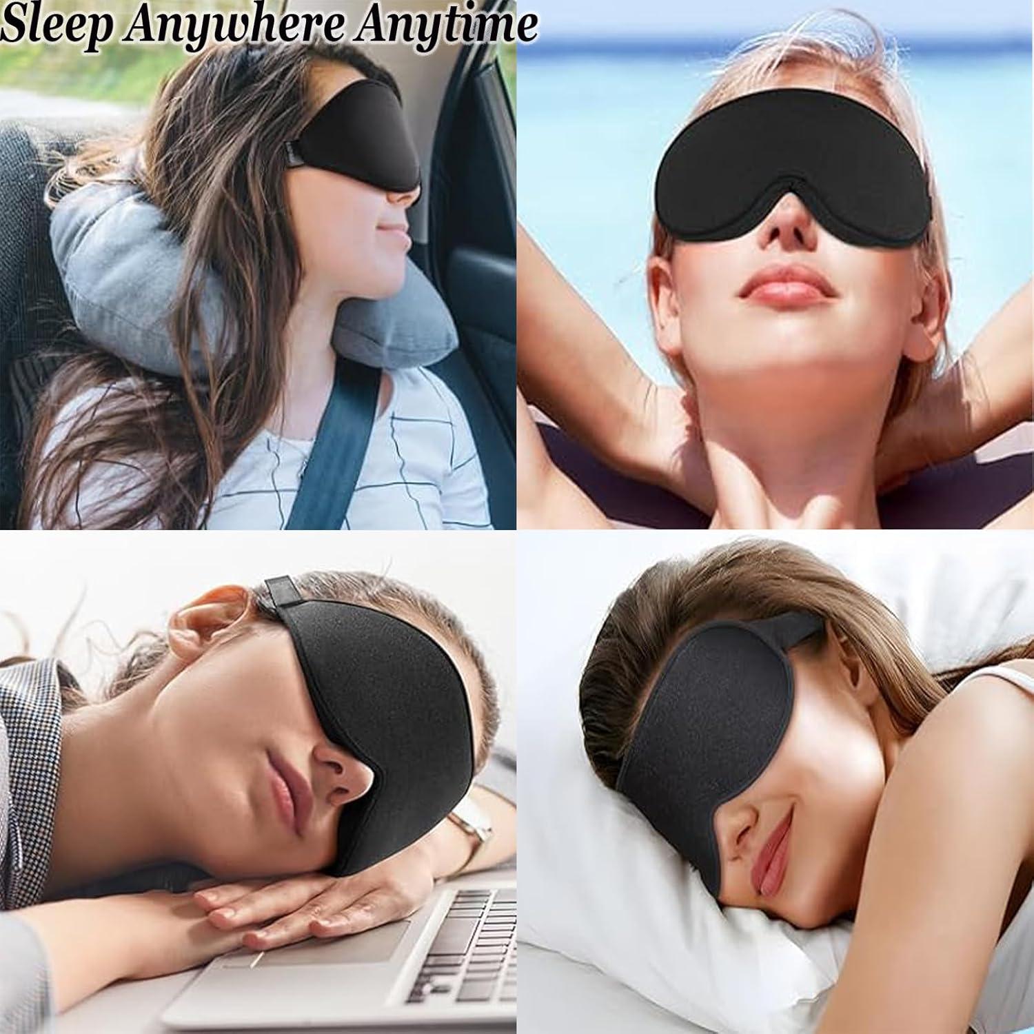 Máscara de Sueño 3D KUKUGO Ajustable Bloqueadora de Luz