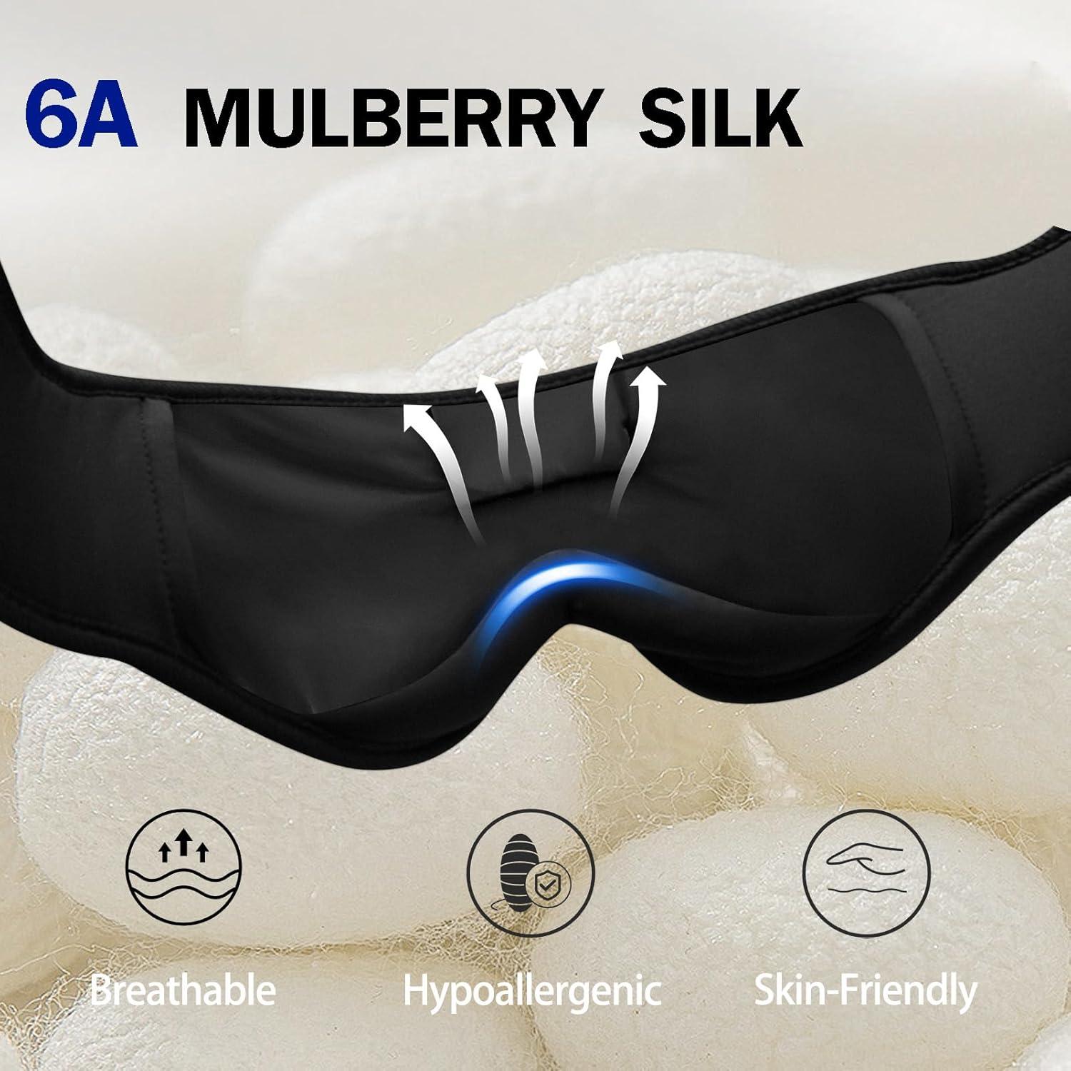 Máscara de Sueño Bluetooth TOPOINT Negra con Auriculares