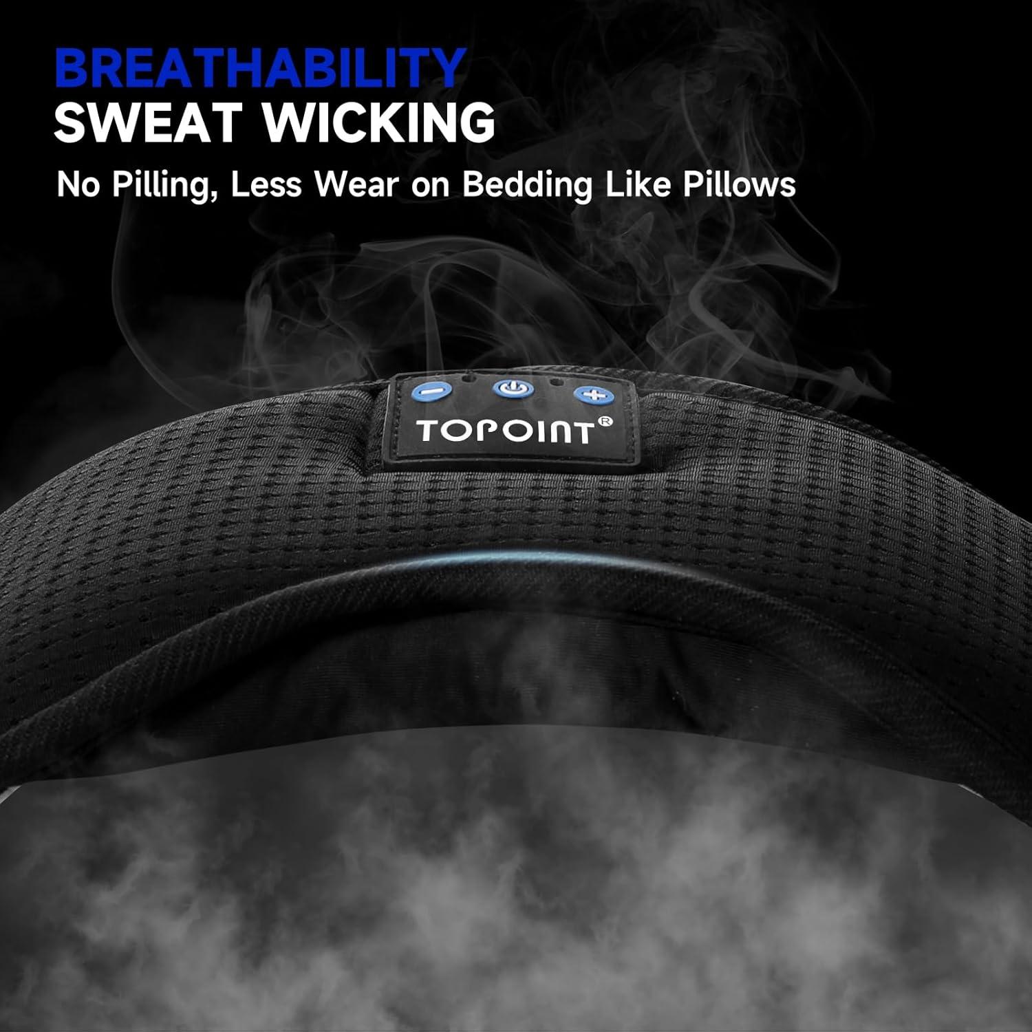 Máscara de Sueño Bluetooth TOPOINT Negra con Auriculares