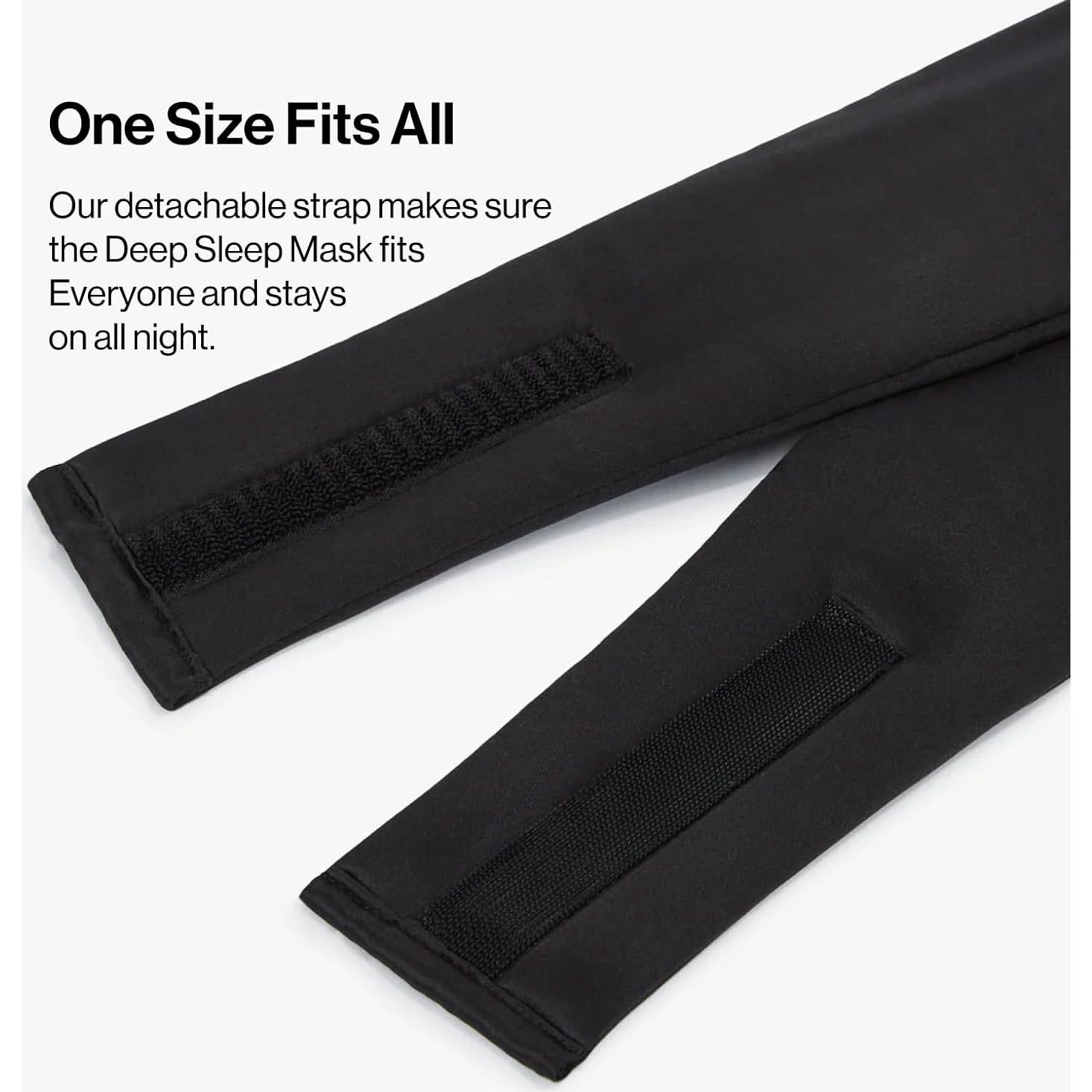 Máscara de Sueño de Seda Dore & Rose Negra 23 Momme Ajustable