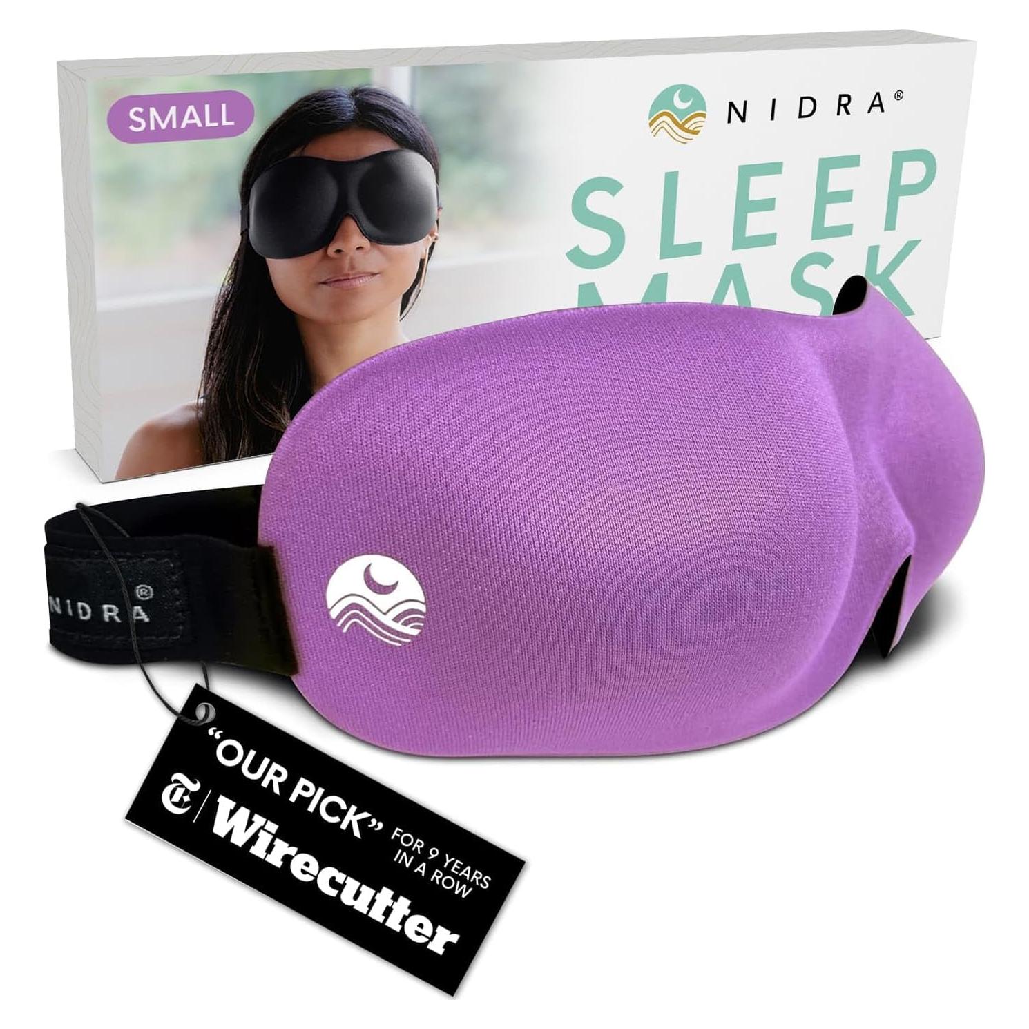 Máscara de Sueño Nidra Contorneada Pequeña Púrpura