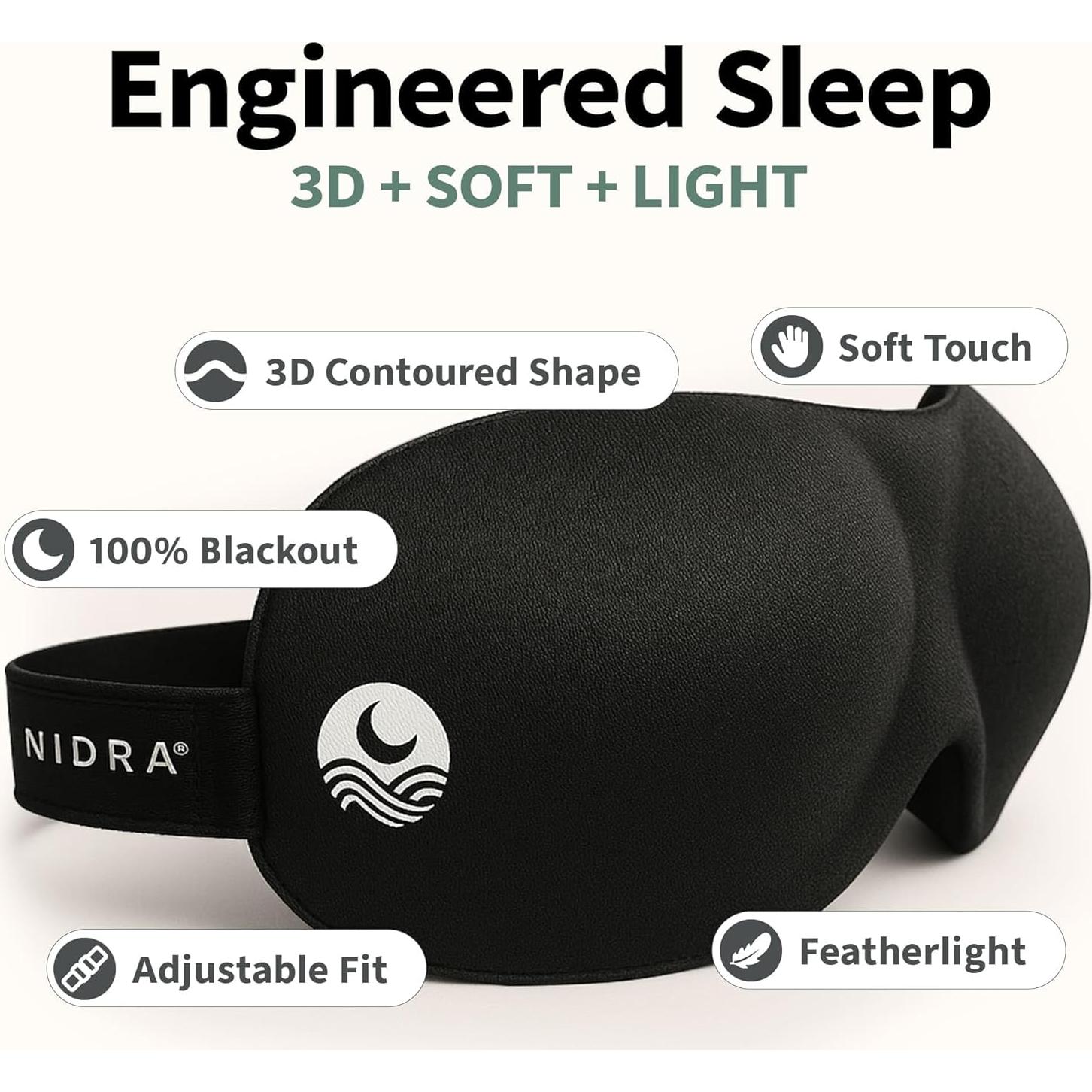 Máscara de Sueño Nidra Contorneada Pequeña Púrpura