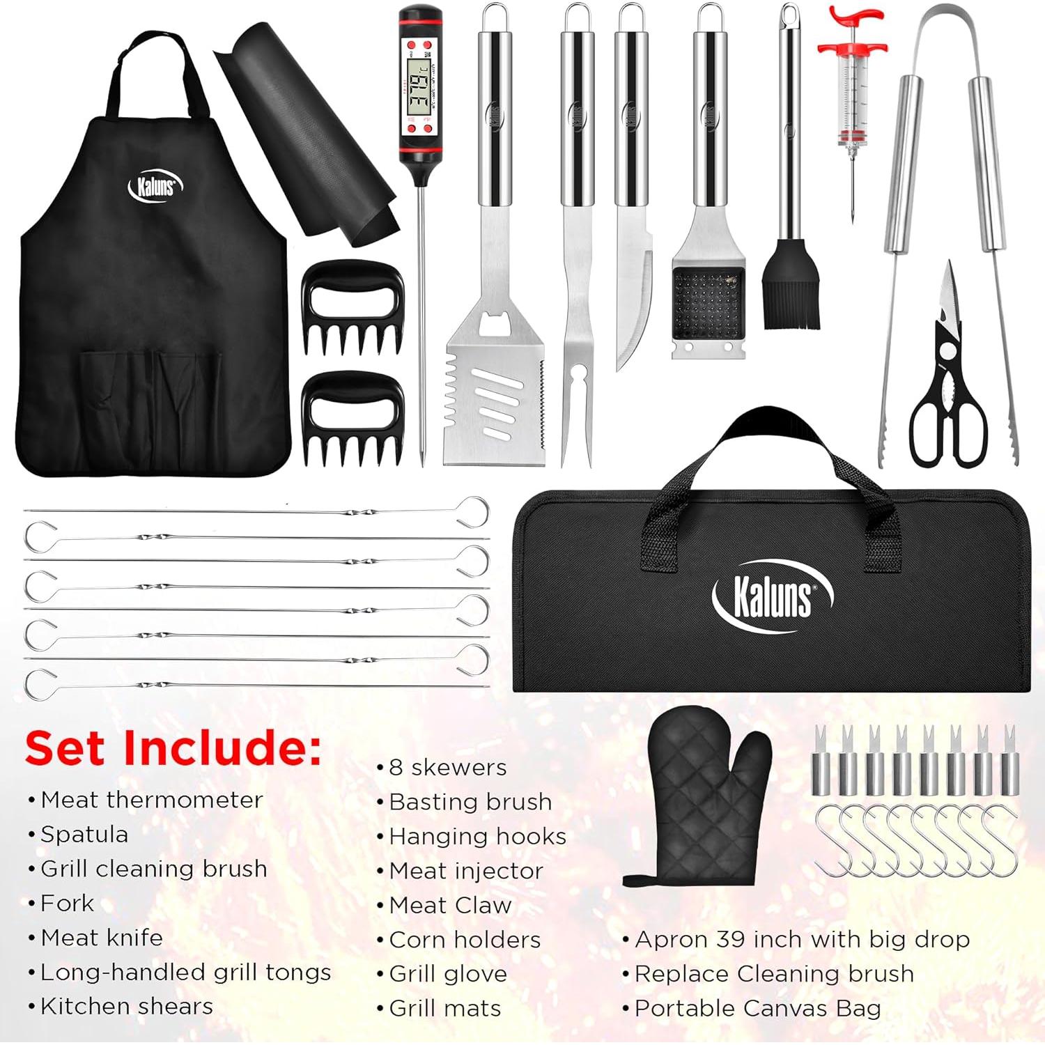 Set de Parrilla Kaluns 40 Piezas Acero Inoxidable