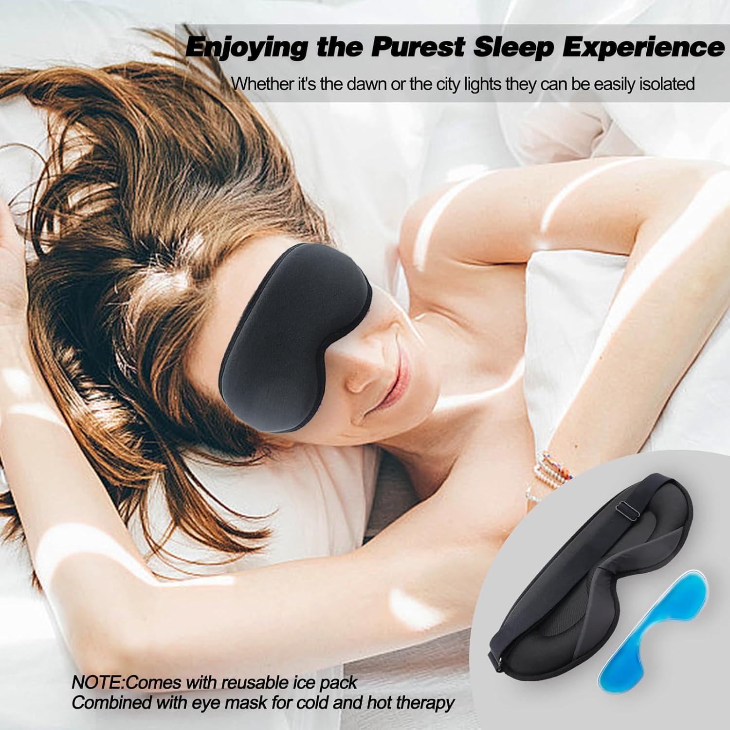 Máscara de Sueño 3D Dingcai con Paquete de Hielo