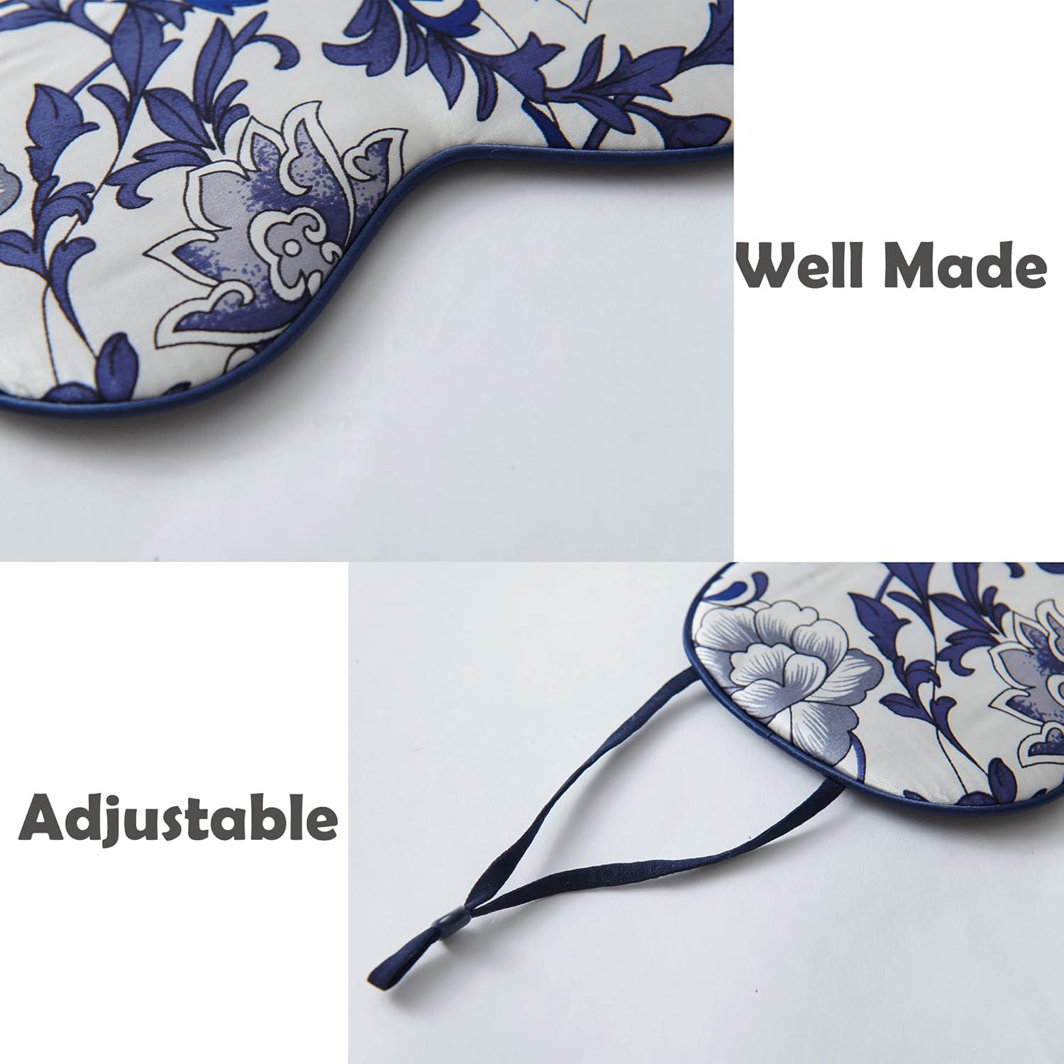 Máscara de Sueño K meet Q de Seda Morera Ajustable Grande