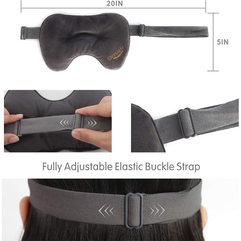 Cubreojos Pesado Cozynight Gris Oscuro 0.36 kg Ajustable