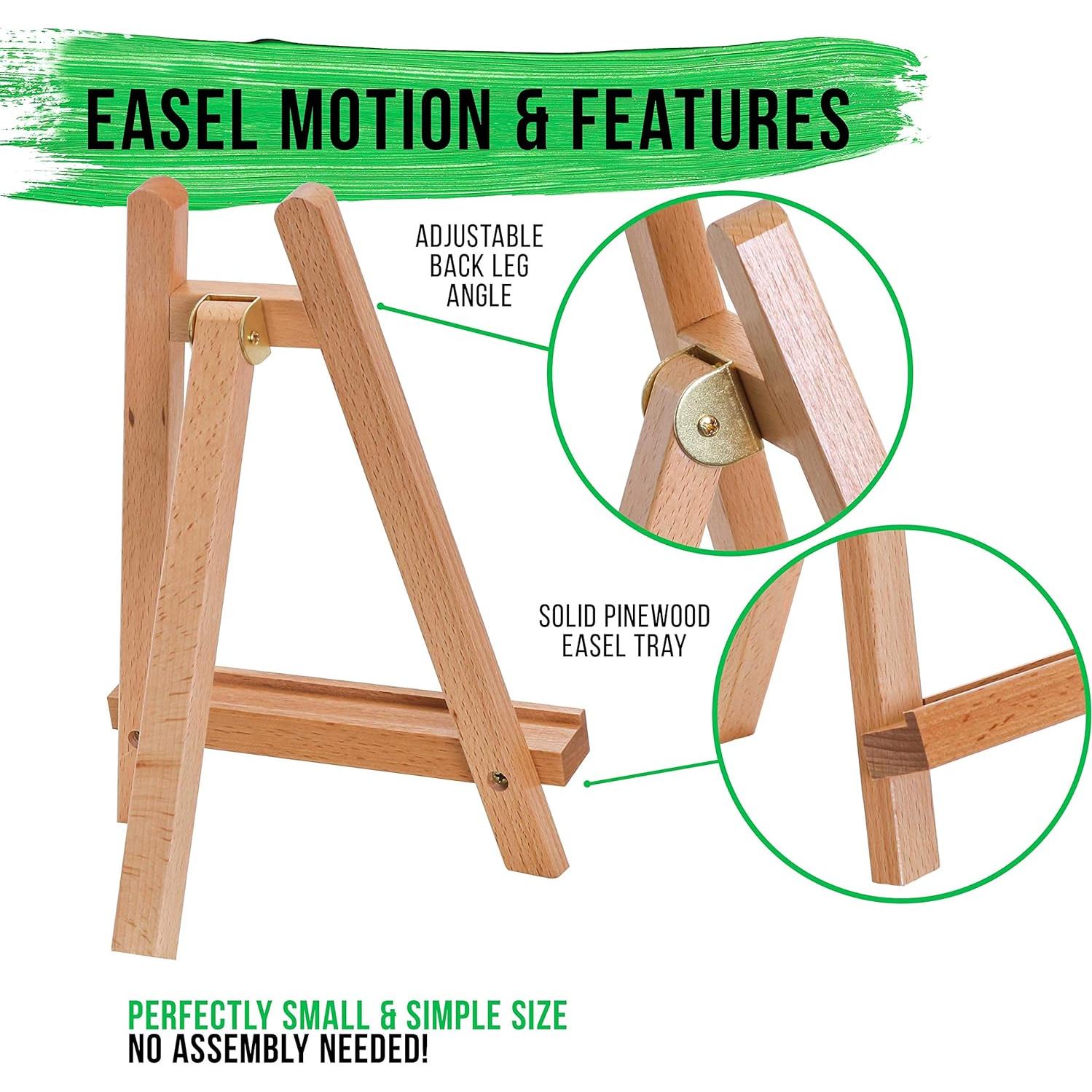 Caballete A-Frame U.S. Art Supply 10.5" Madera Natural 12 Pzas