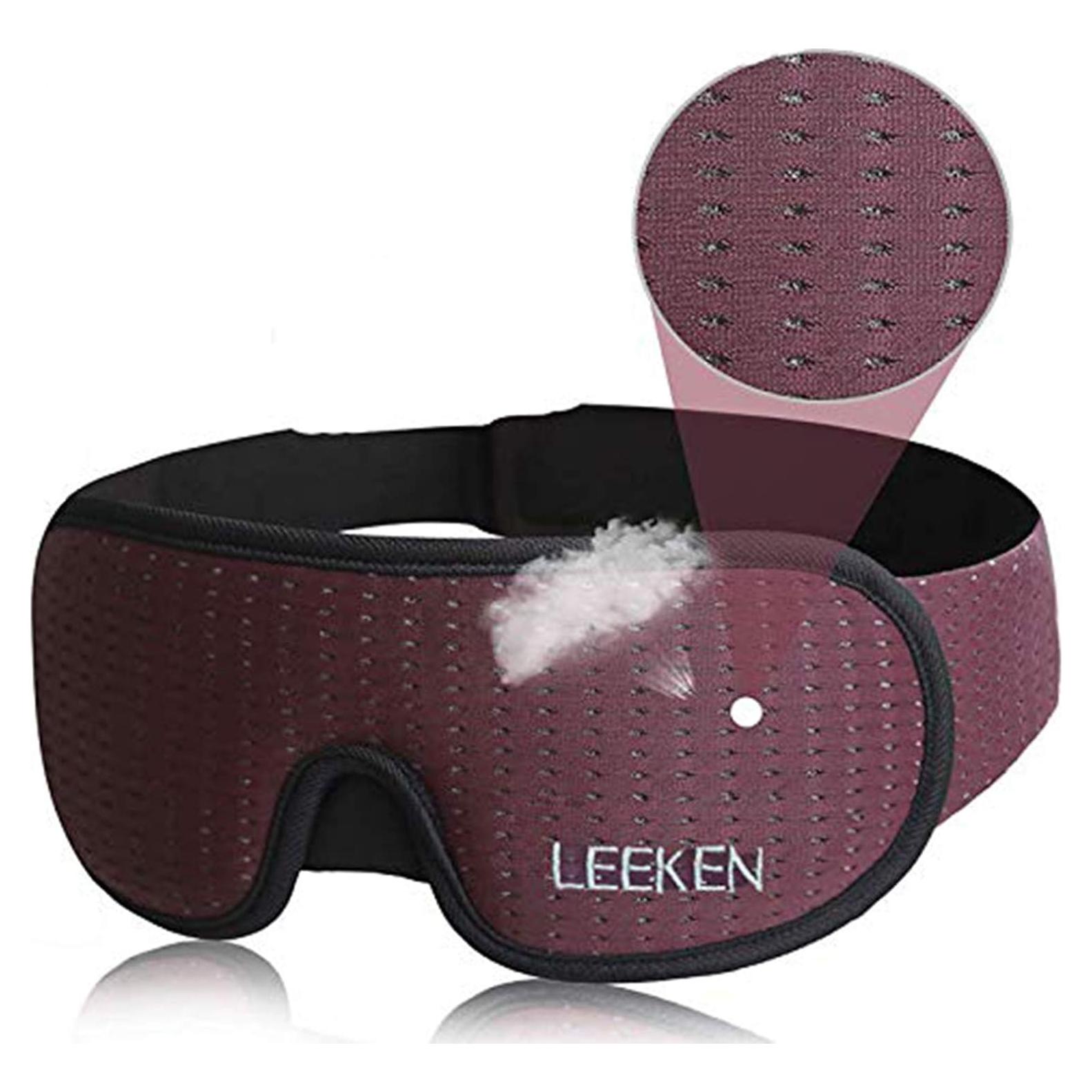 Máscara de Ojos 3D LEEKEN para Dormir - Bloqueo Total de Luz