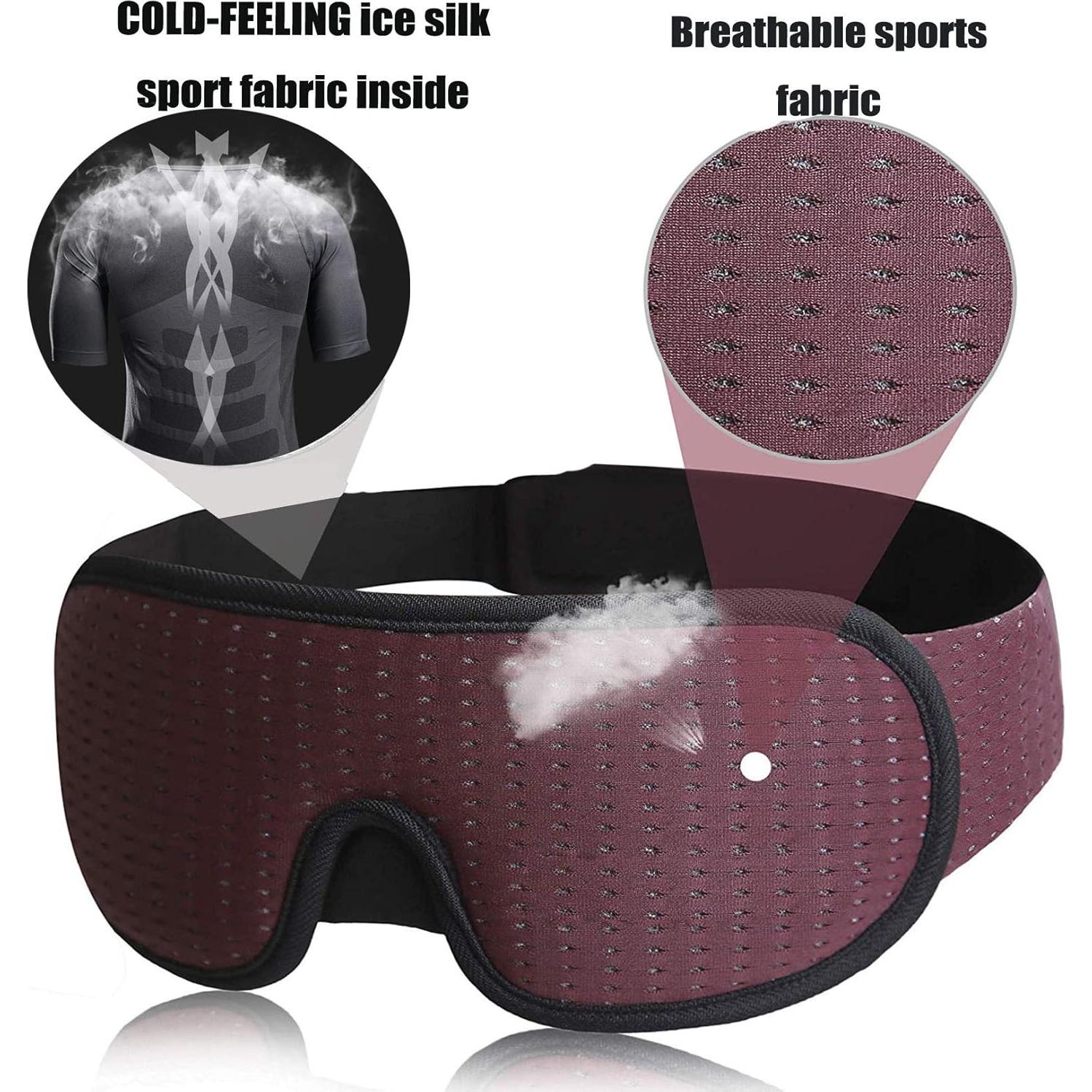 Máscara de Ojos 3D LEEKEN para Dormir - Bloqueo Total de Luz