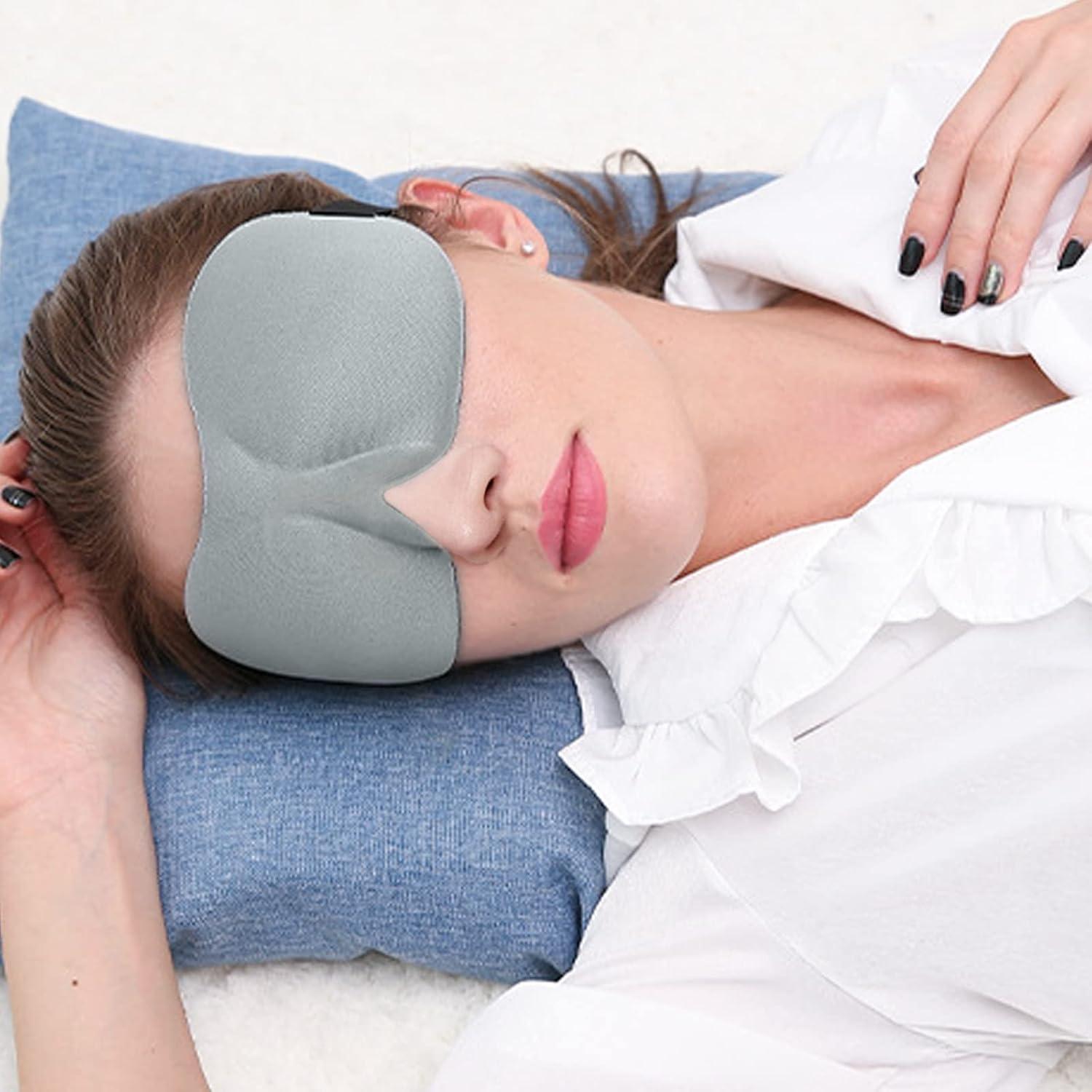 4 Pcs Máscaras de Sueño 3D AccEncyc Antifaz Lavable